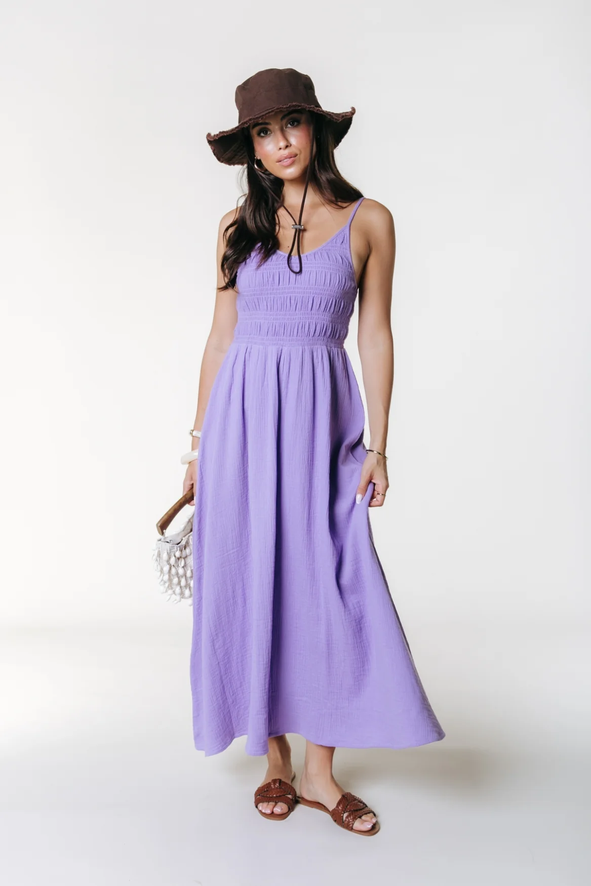 Sophie Uni Spaghetti Dress | Light Lavender