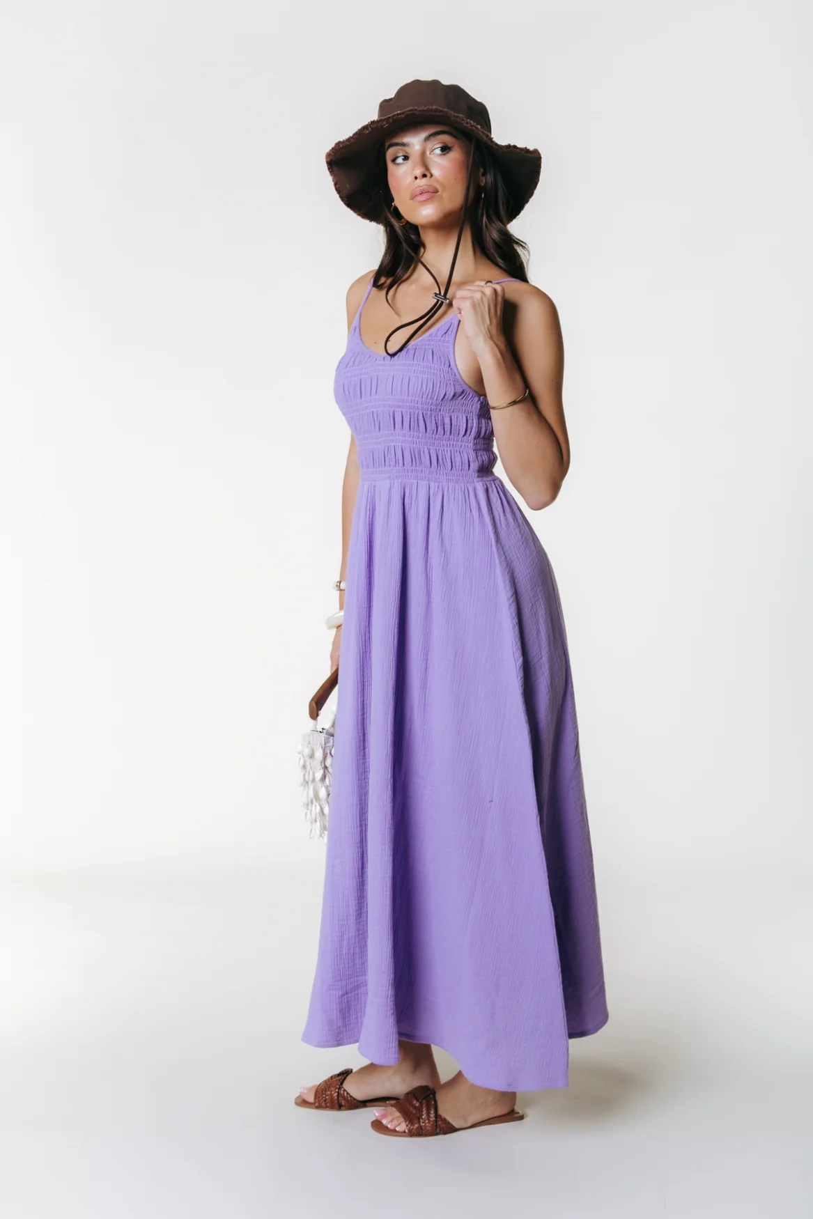 Sophie Uni Spaghetti Dress | Light Lavender - Image 3