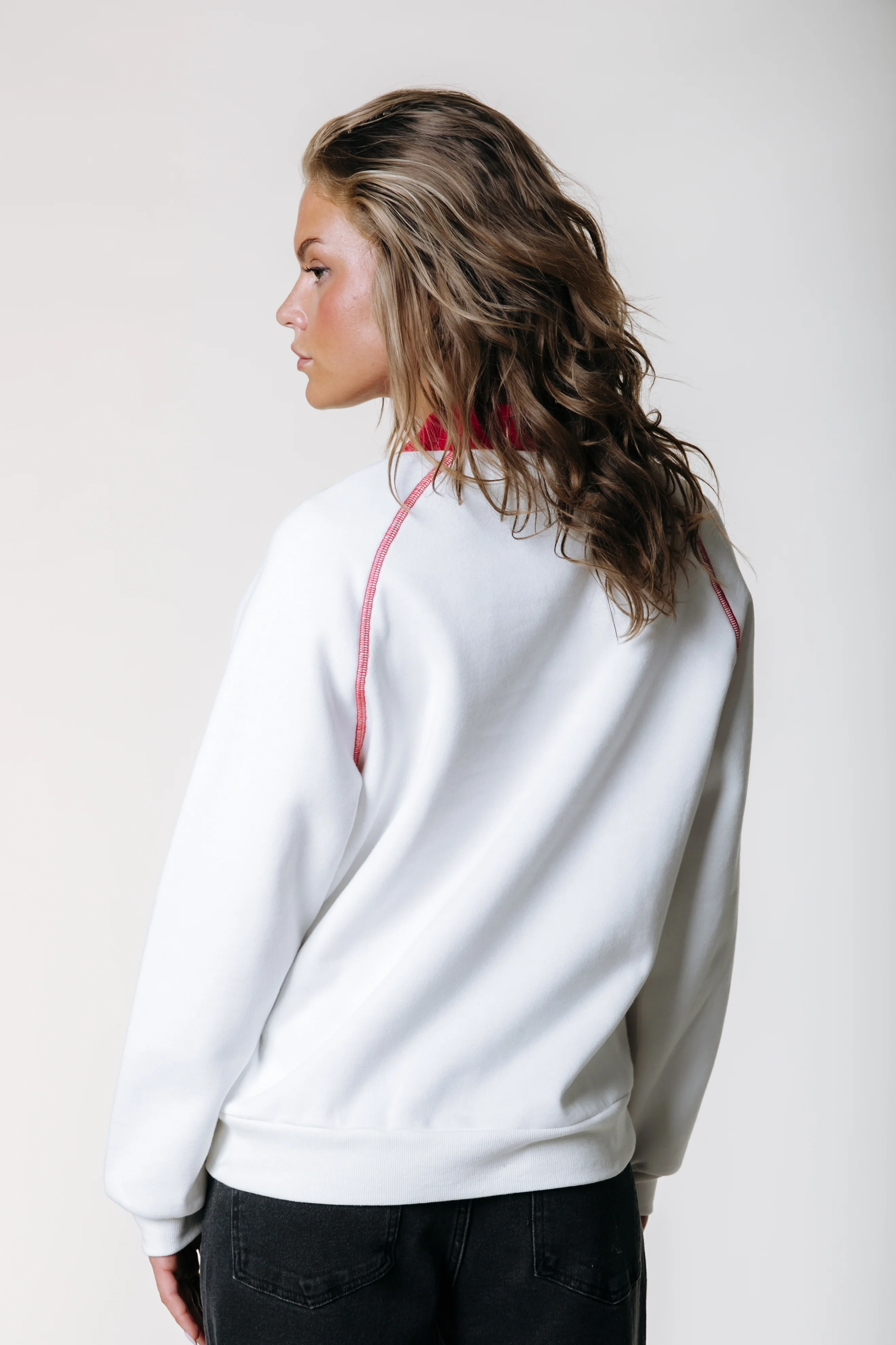 Sport Collar Raglan Sweat | Off white - Image 3