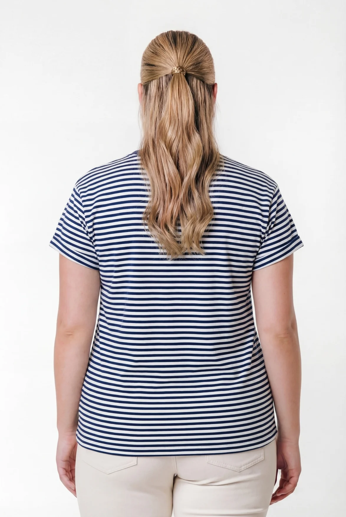 Striped Logo T-shirt | Deep blue - Image 3