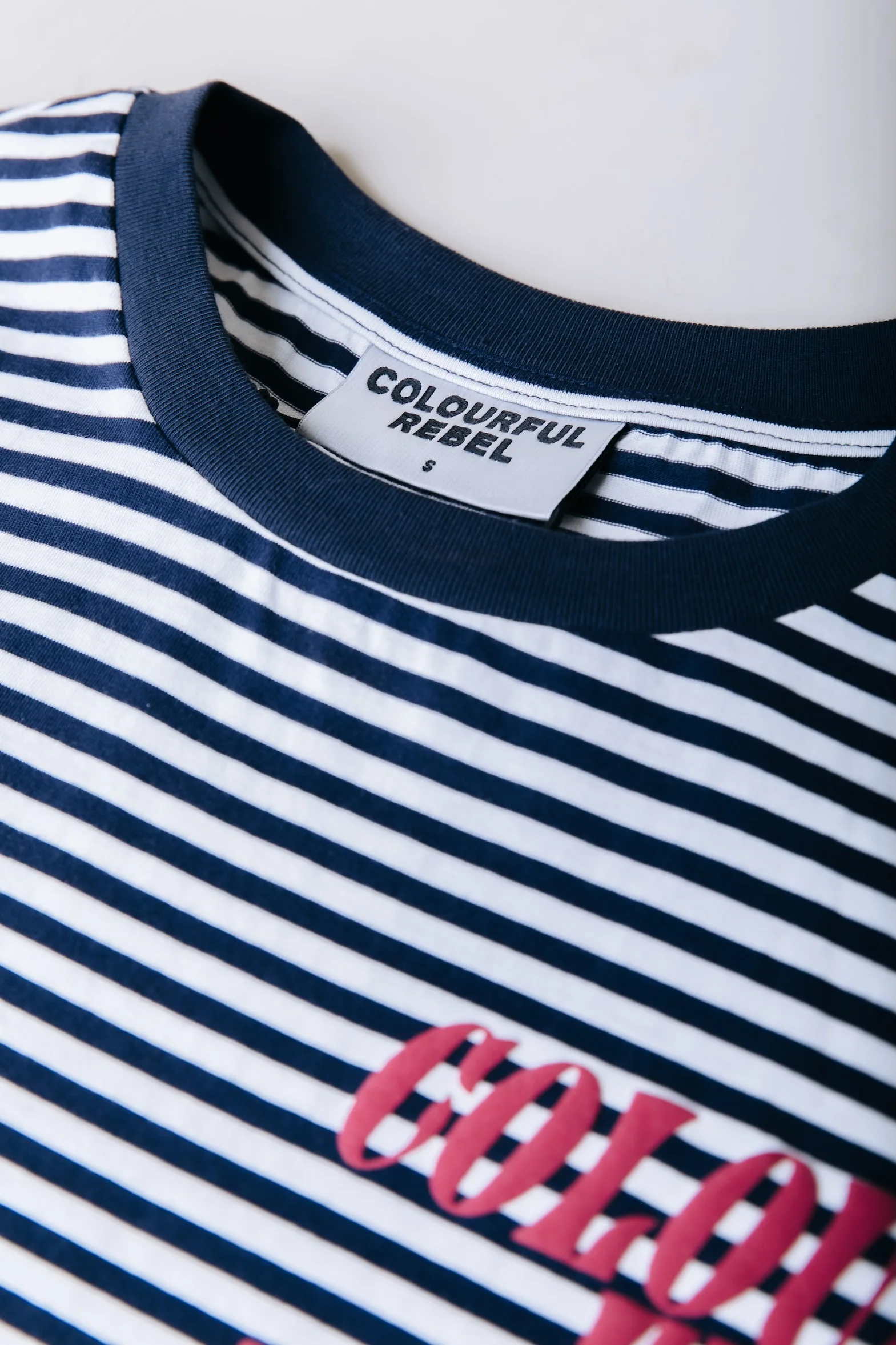 Striped Logo T-shirt | Deep blue - Image 4