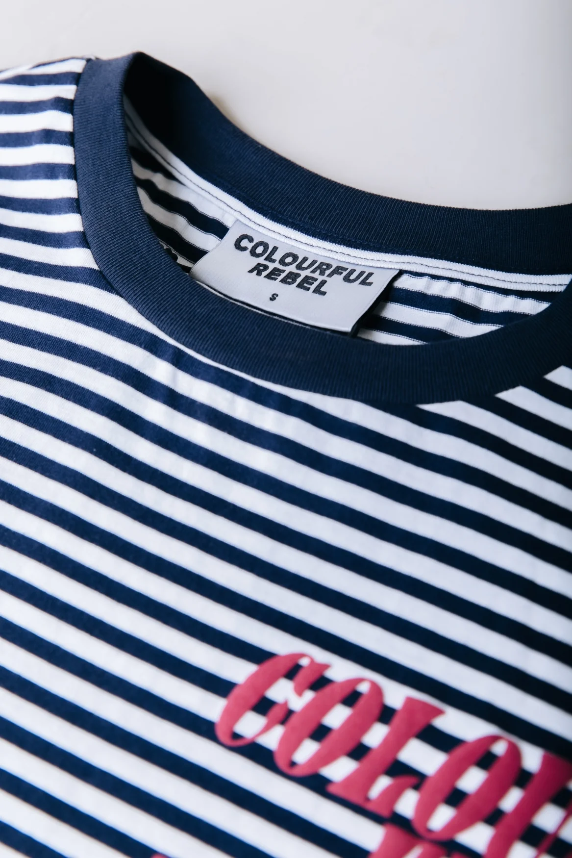 Striped Logo T-shirt | Deep blue - Image 4
