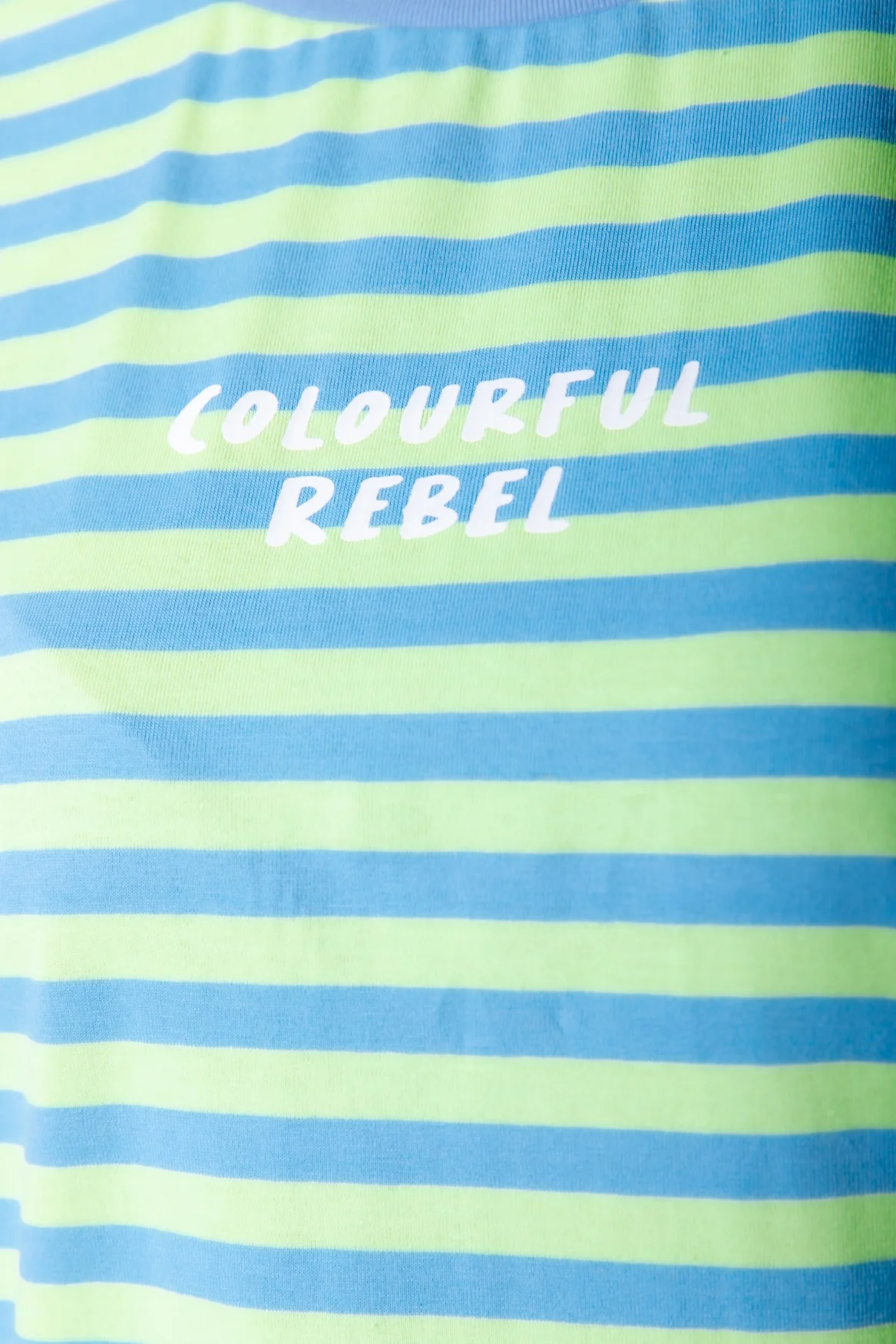 Striped Logo T-shirt | Green / Blue - Image 3