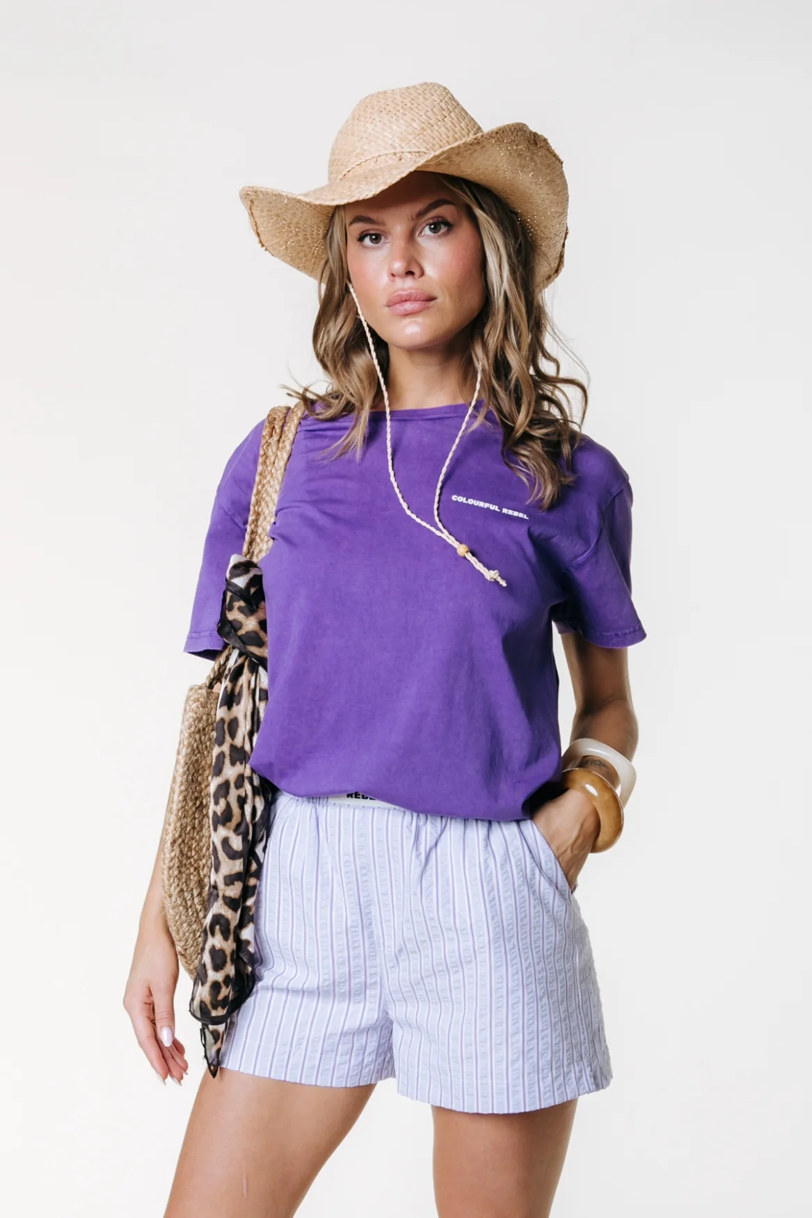 Sunny Days Acid Wash T-shirt | Purple - Image 2