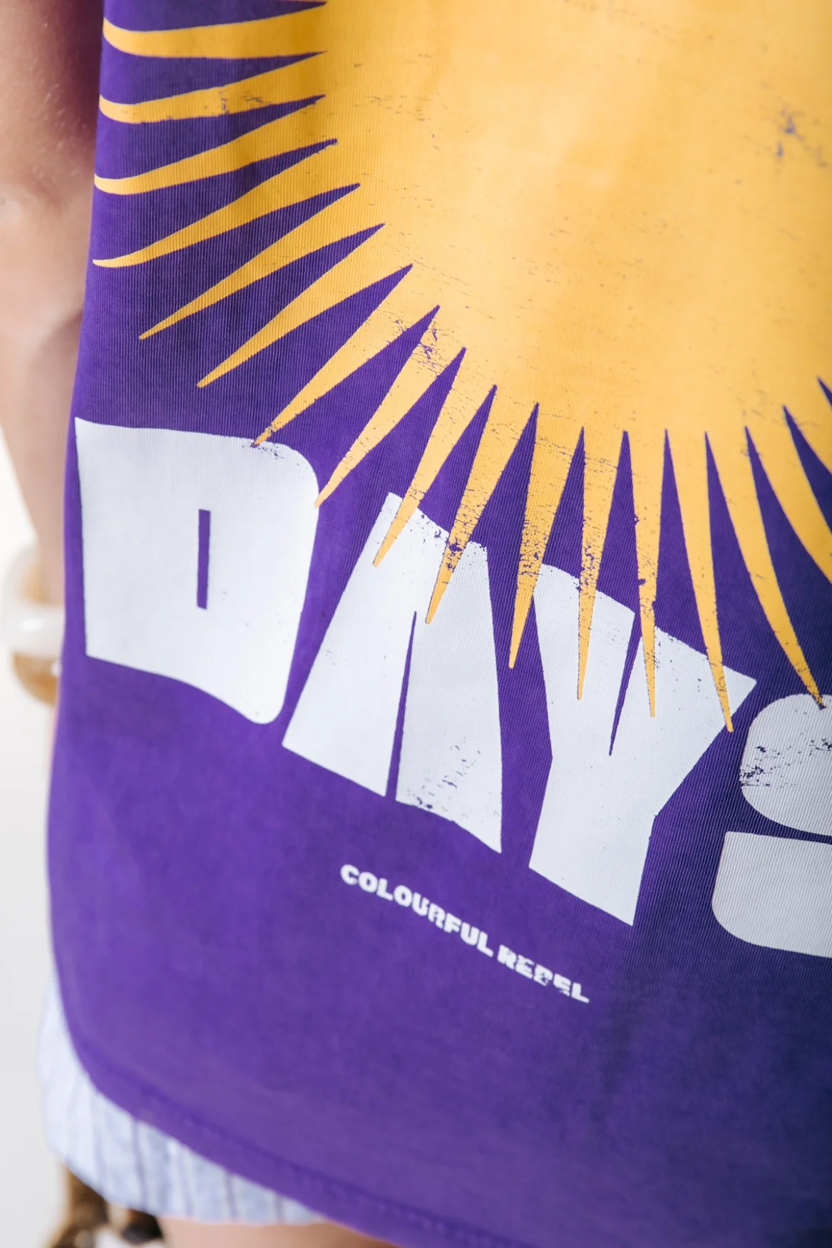Sunny Days Acid Wash T-shirt | Purple - Image 3