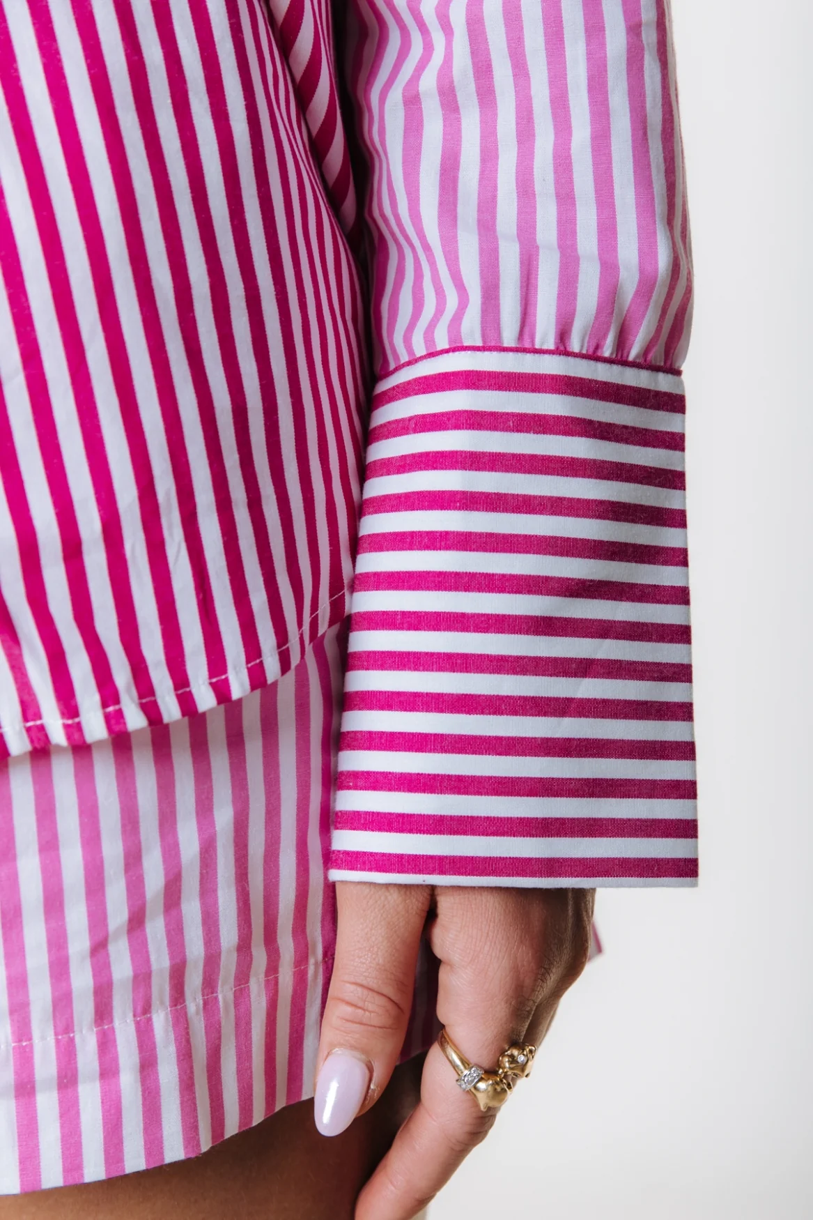 Talia Stripe Blouse | Light pink - Image 4