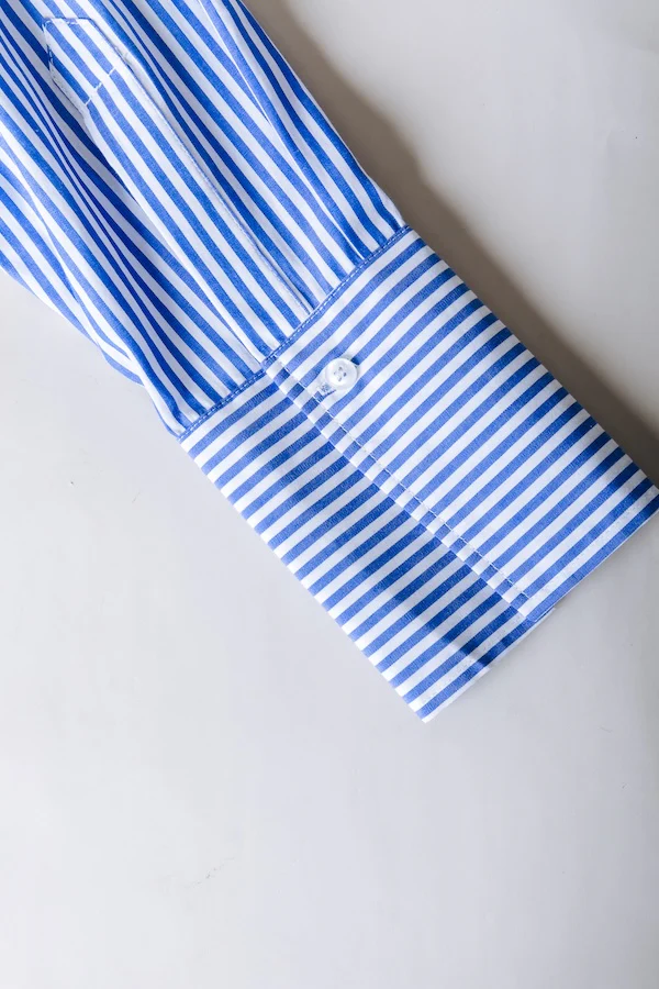 Talia Striped Blouse | White/ Blue - Image 3