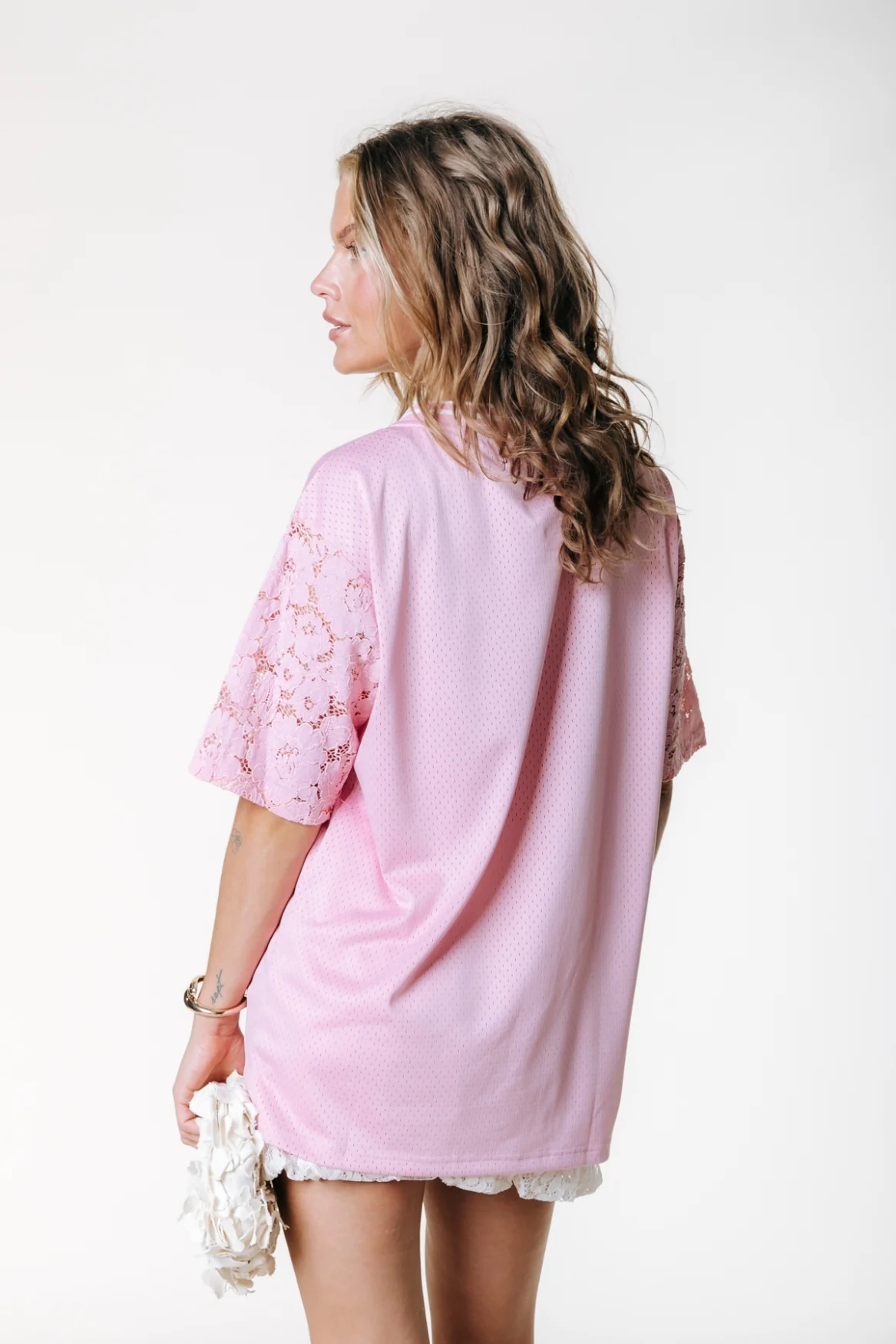 Tayla 33 Football T-shirt | Light pink - Image 3