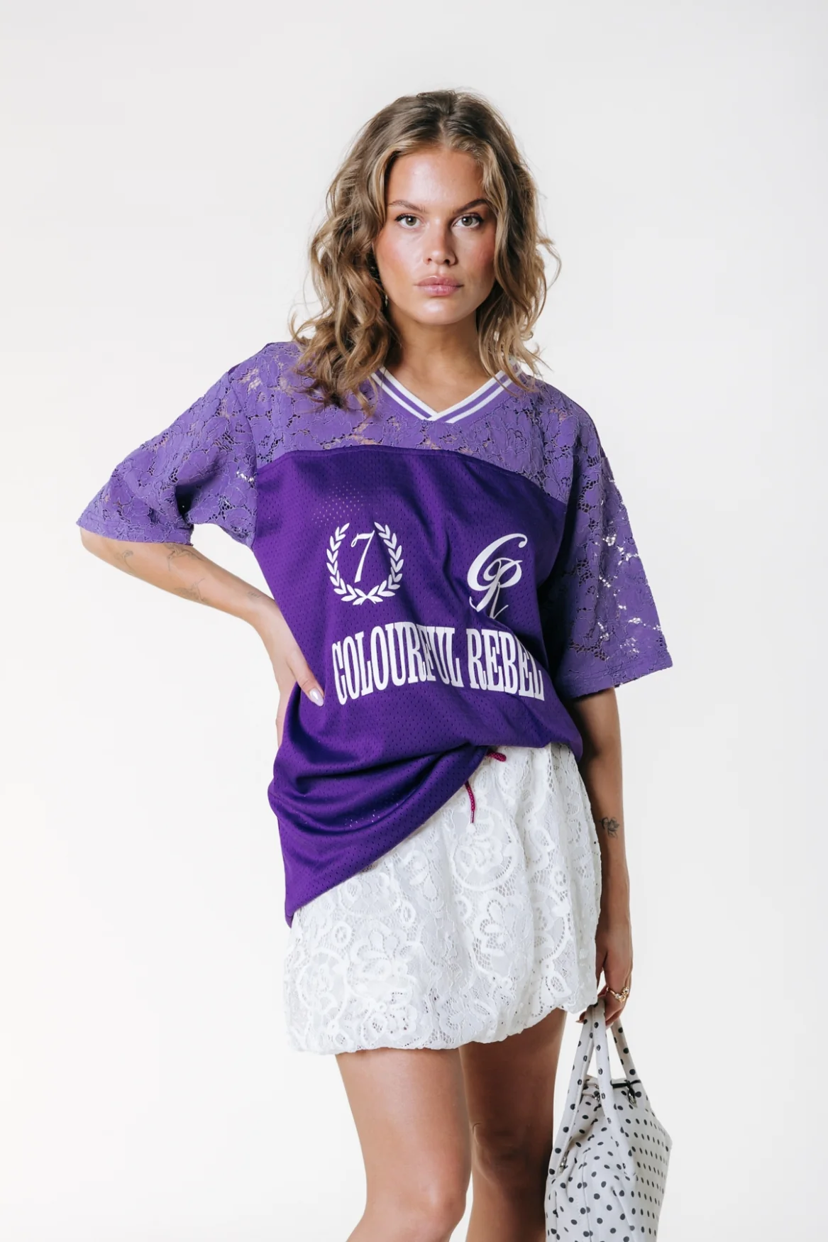 Tayla 37 Football T-shirt | Dark Lavender