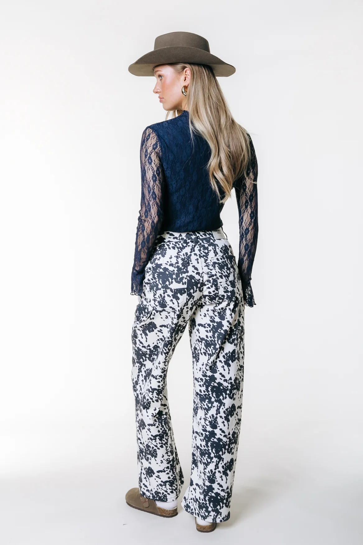 Tinsley Cow Denim Worker Pants | Beige - Image 3
