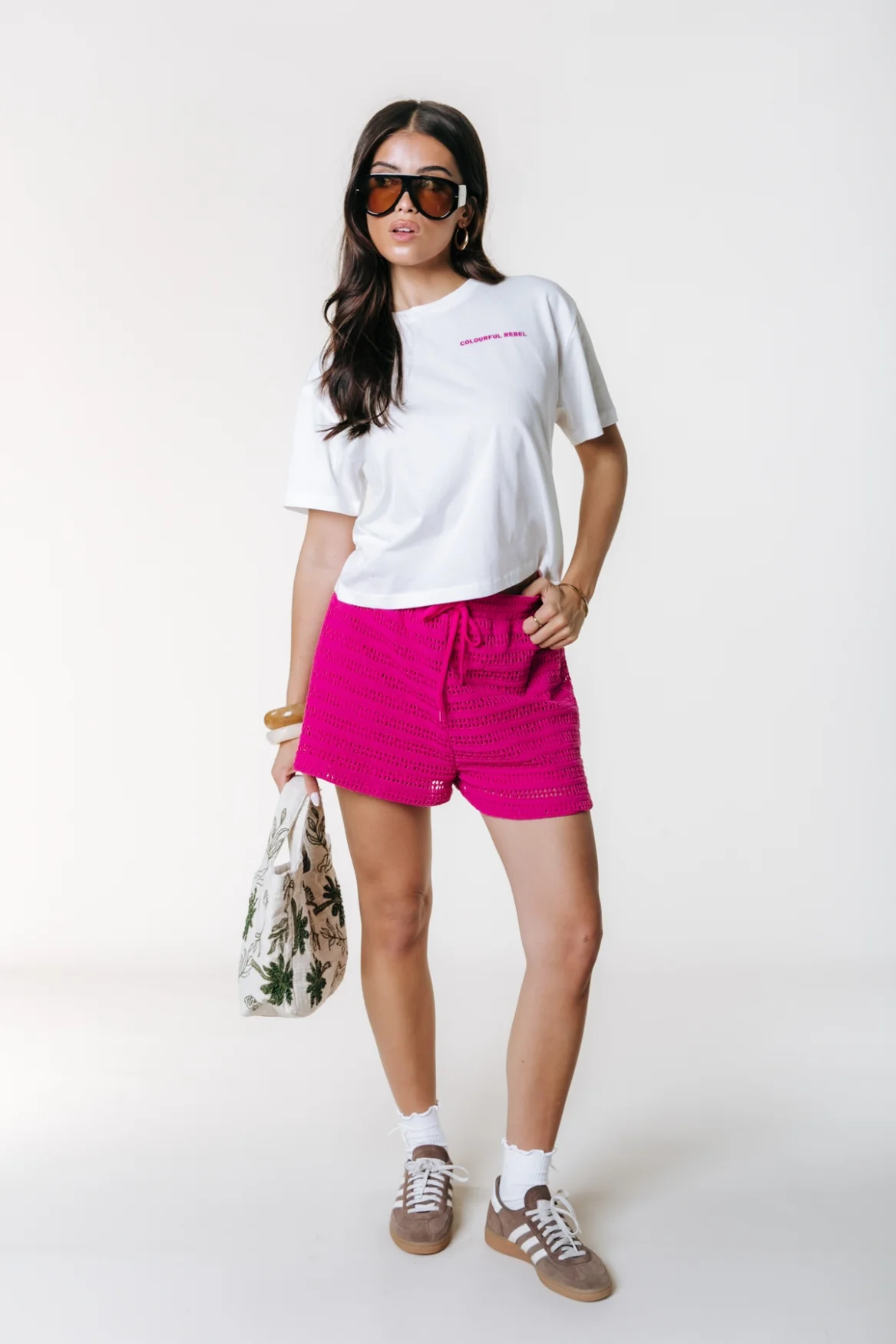 Tropical Beach Cropped T-shirt | Standard white - Image 3