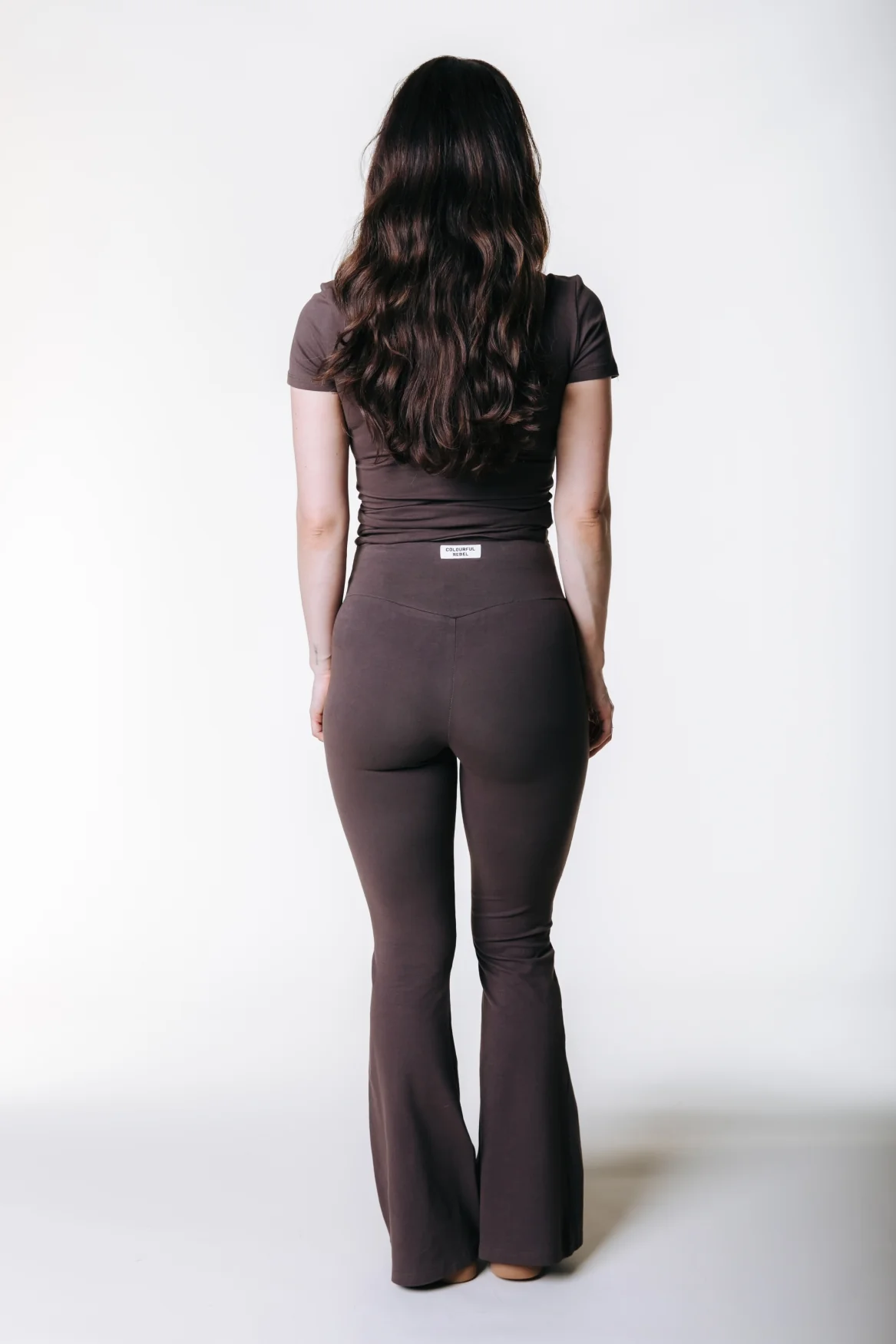 Fitted Flare Pants | Brown - Image 5