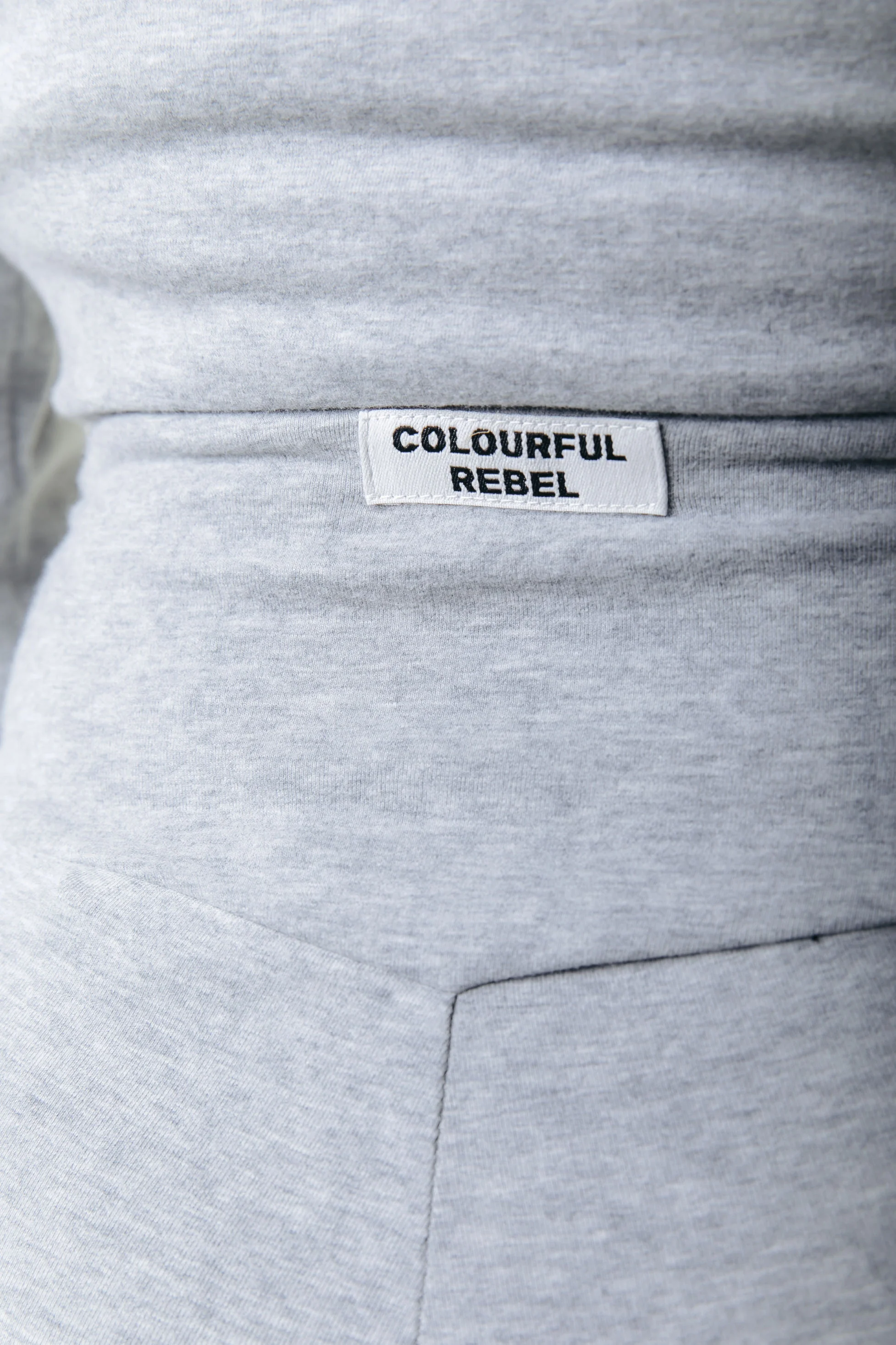 Fitted Flare Pants | Medium grey melange - Image 5