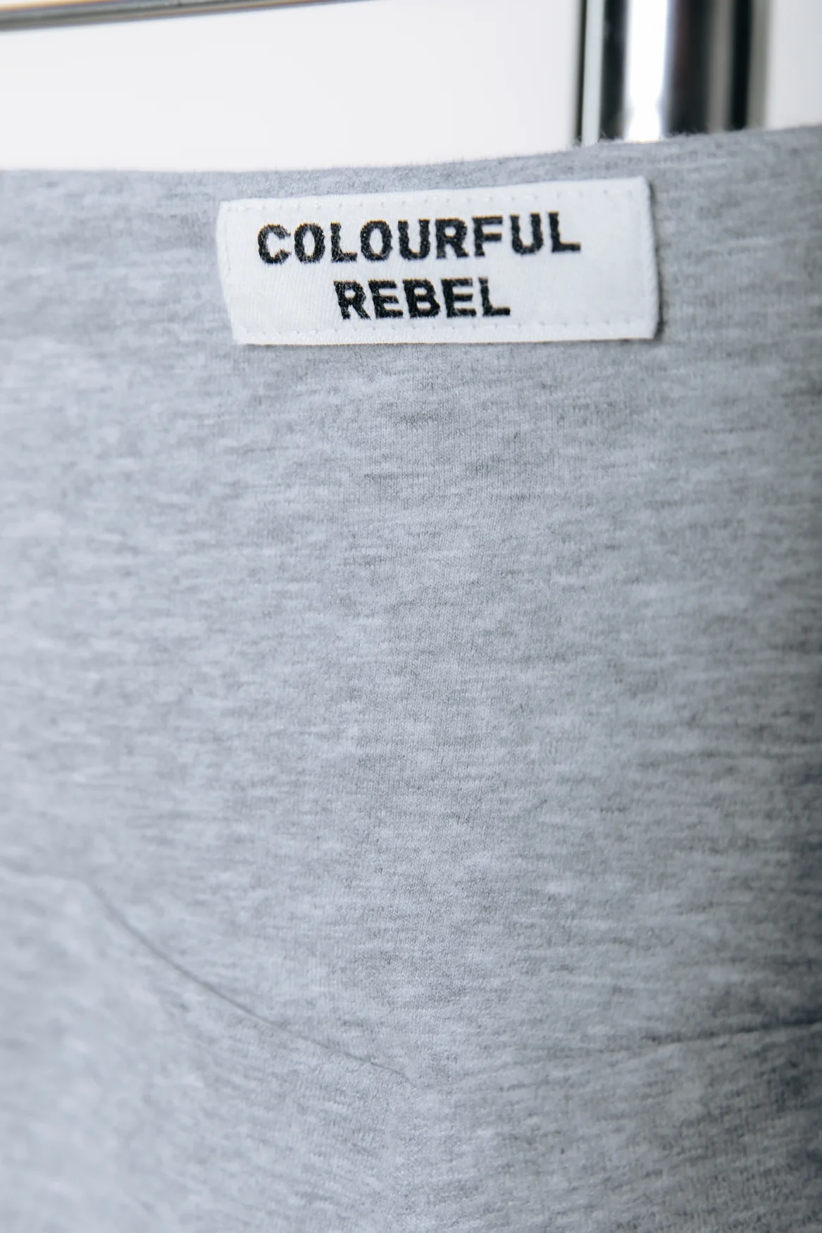 Fitted Flare Pants | Medium grey melange - Image 7
