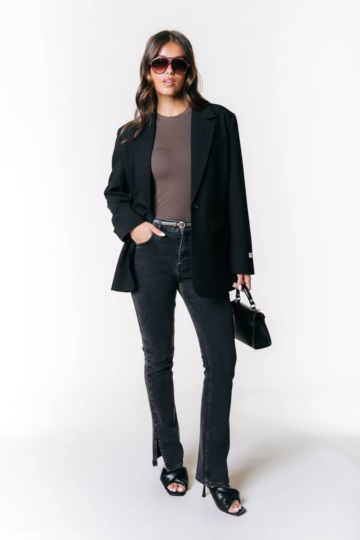 Fitted Longsleeve Top | Brown - Image 5