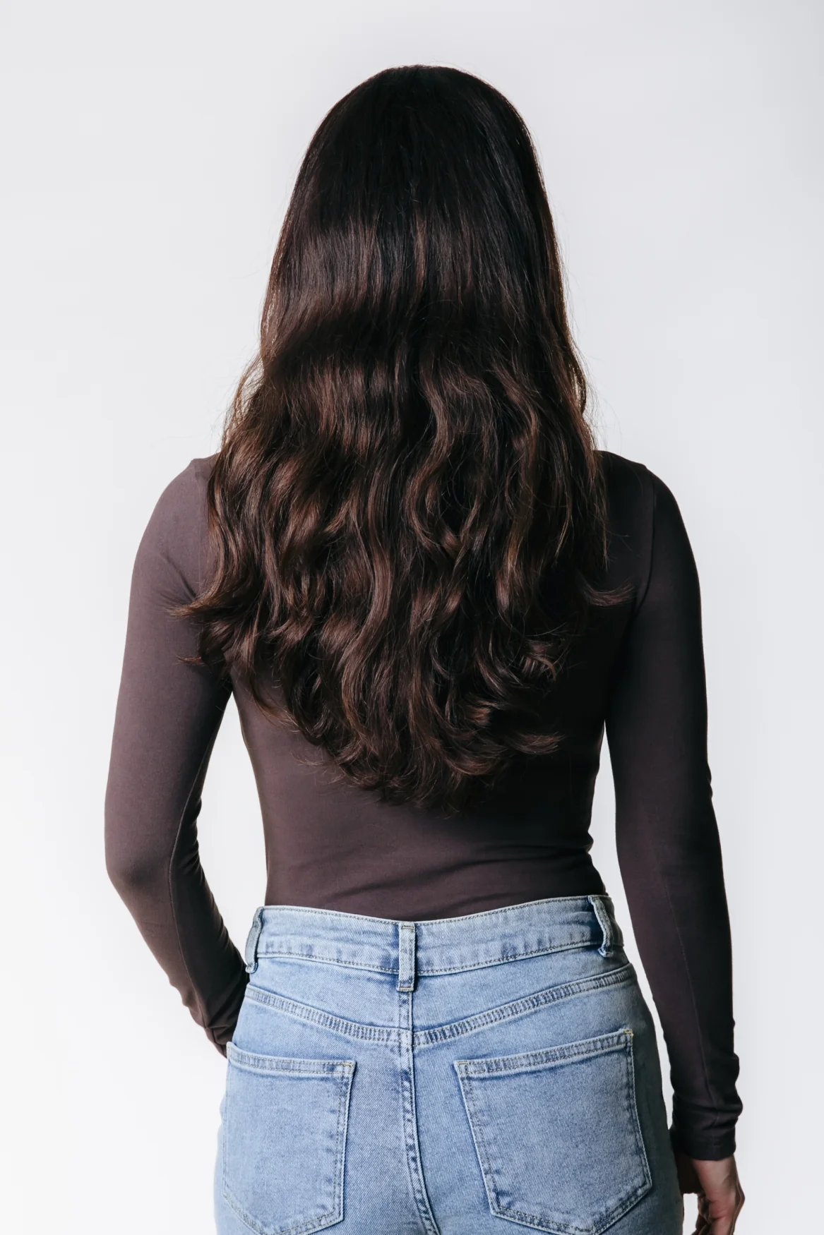 Fitted Longsleeve Top | Brown - Image 7