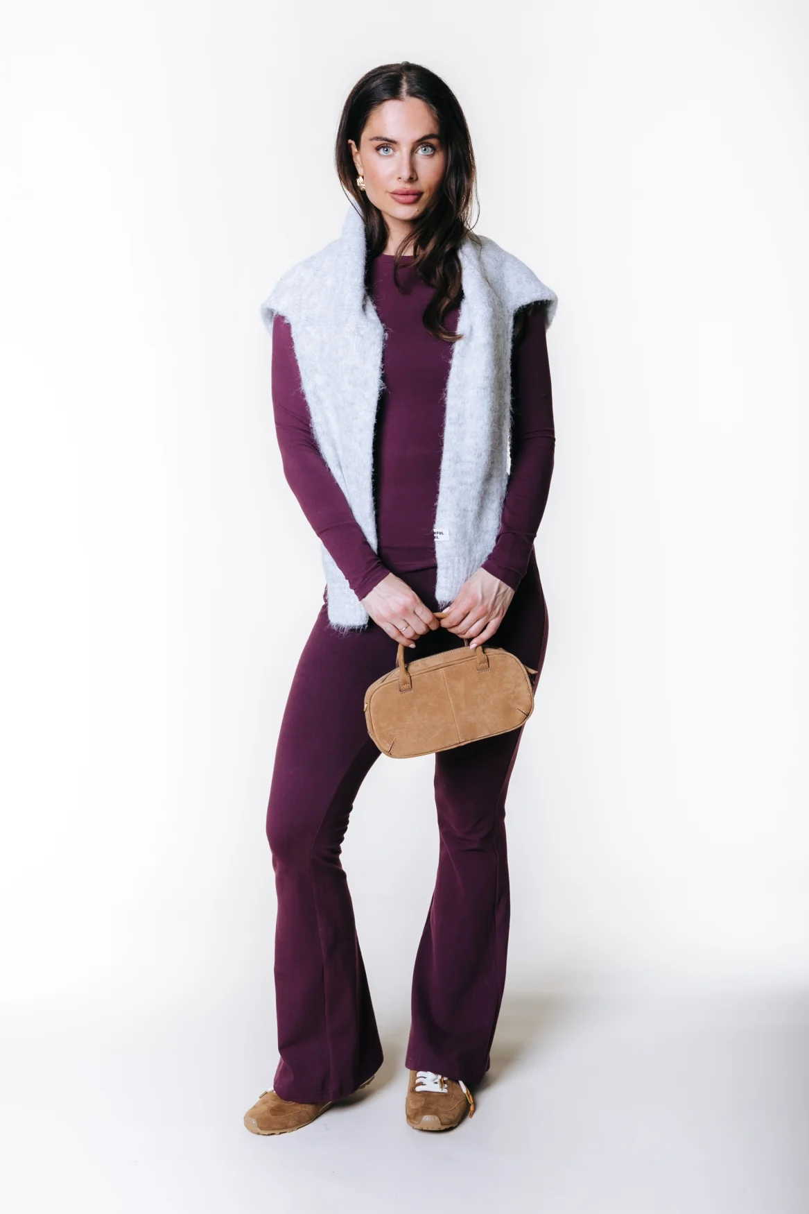 Fitted Longsleeve Top | Merlot Red - Image 3