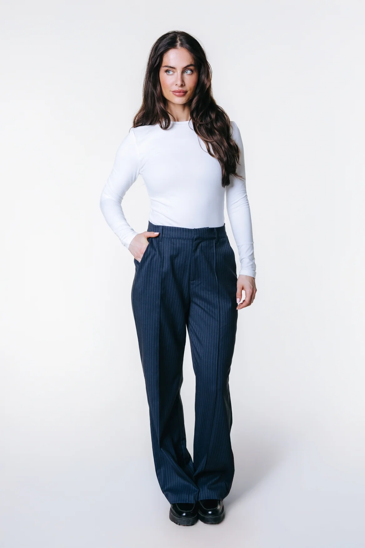 Fitted Longsleeve Top | Optic white - Image 4
