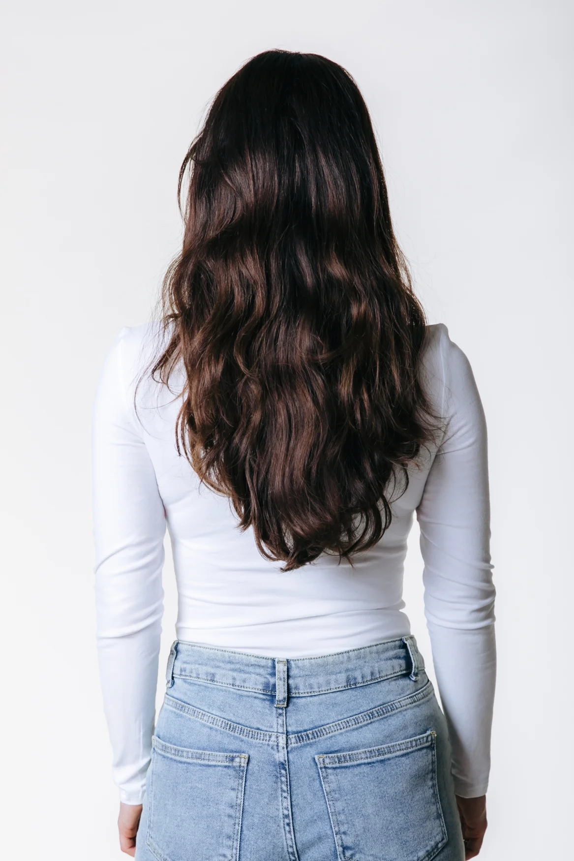 Fitted Longsleeve V-neck Top | Optic white - Image 3