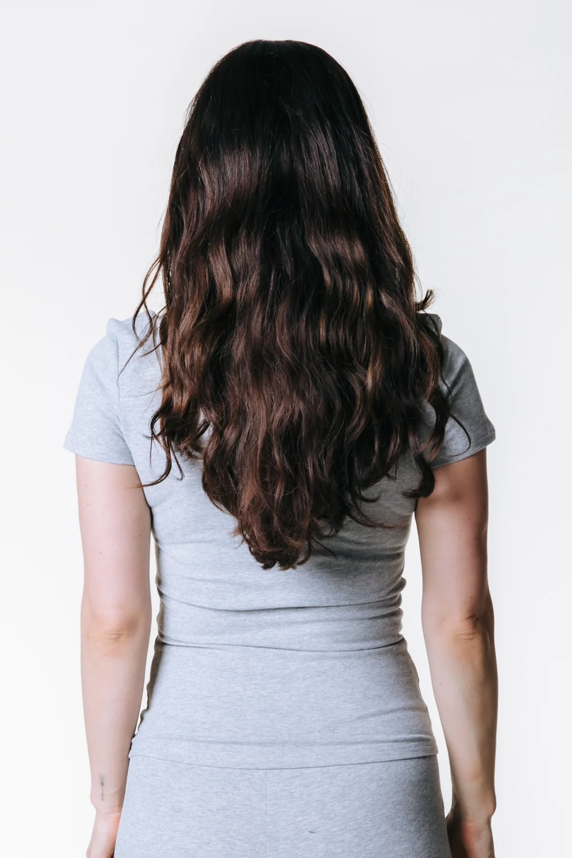 Fitted T-shirt | Medium grey melange - Image 5
