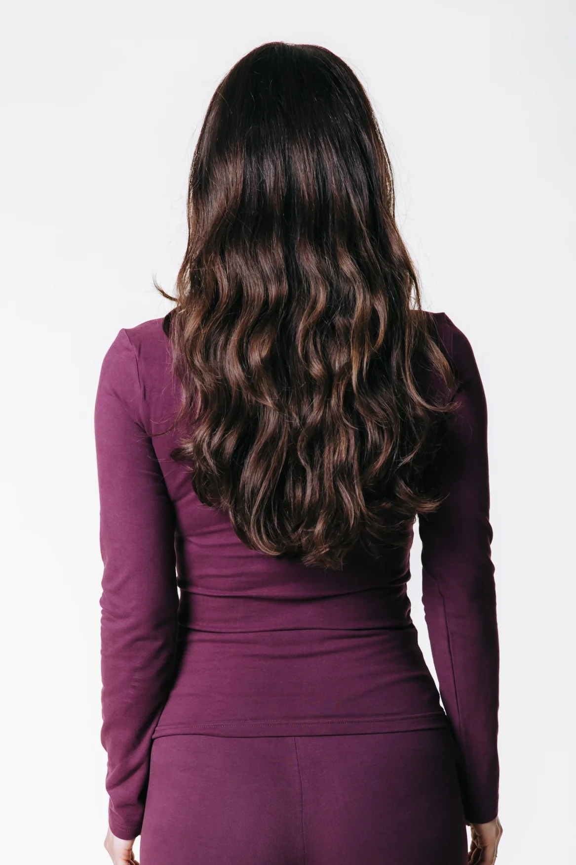 Fitted Turtleneck Top | Merlot Red - Image 4