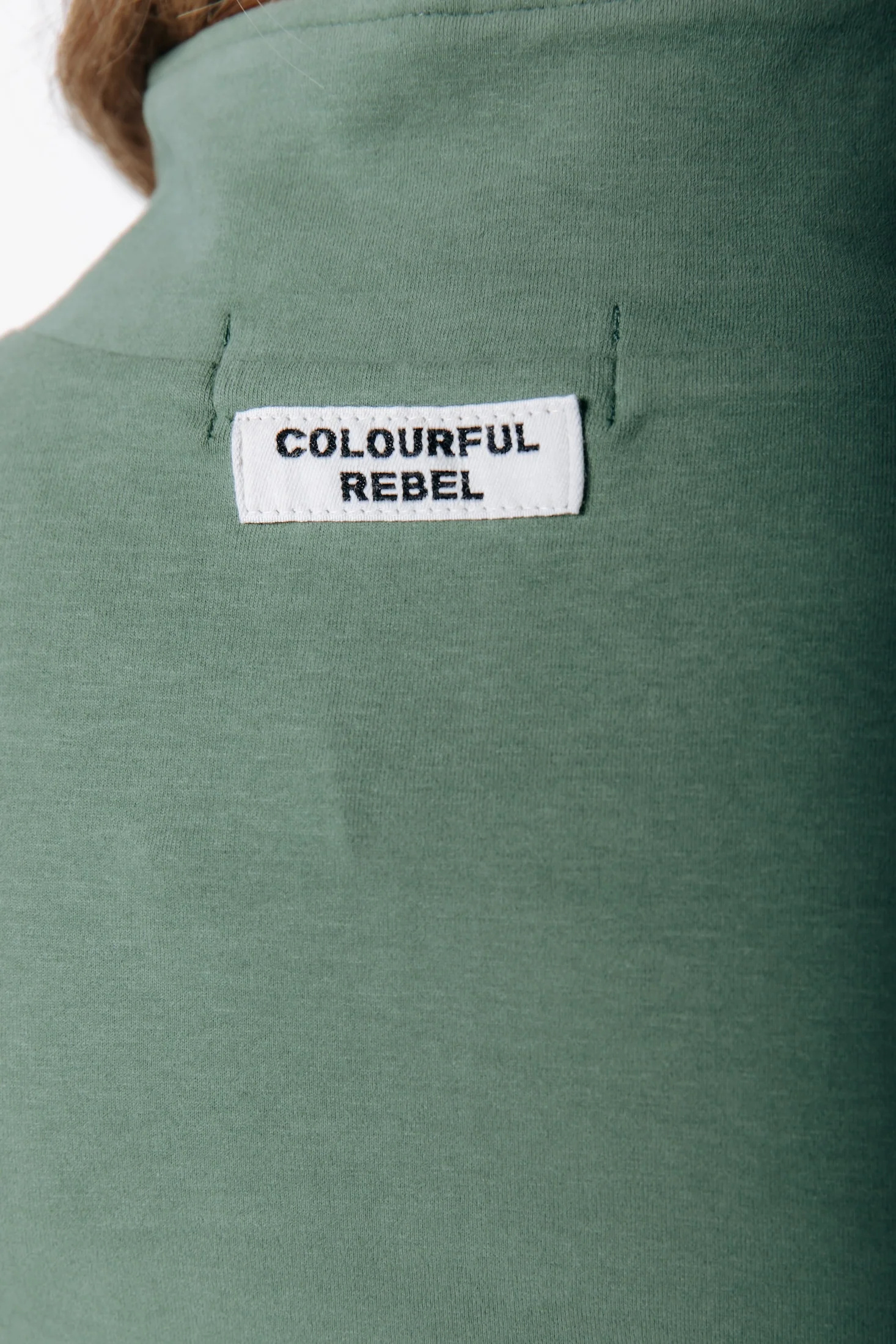 Fitted Zip Top | Olive Green - Image 5