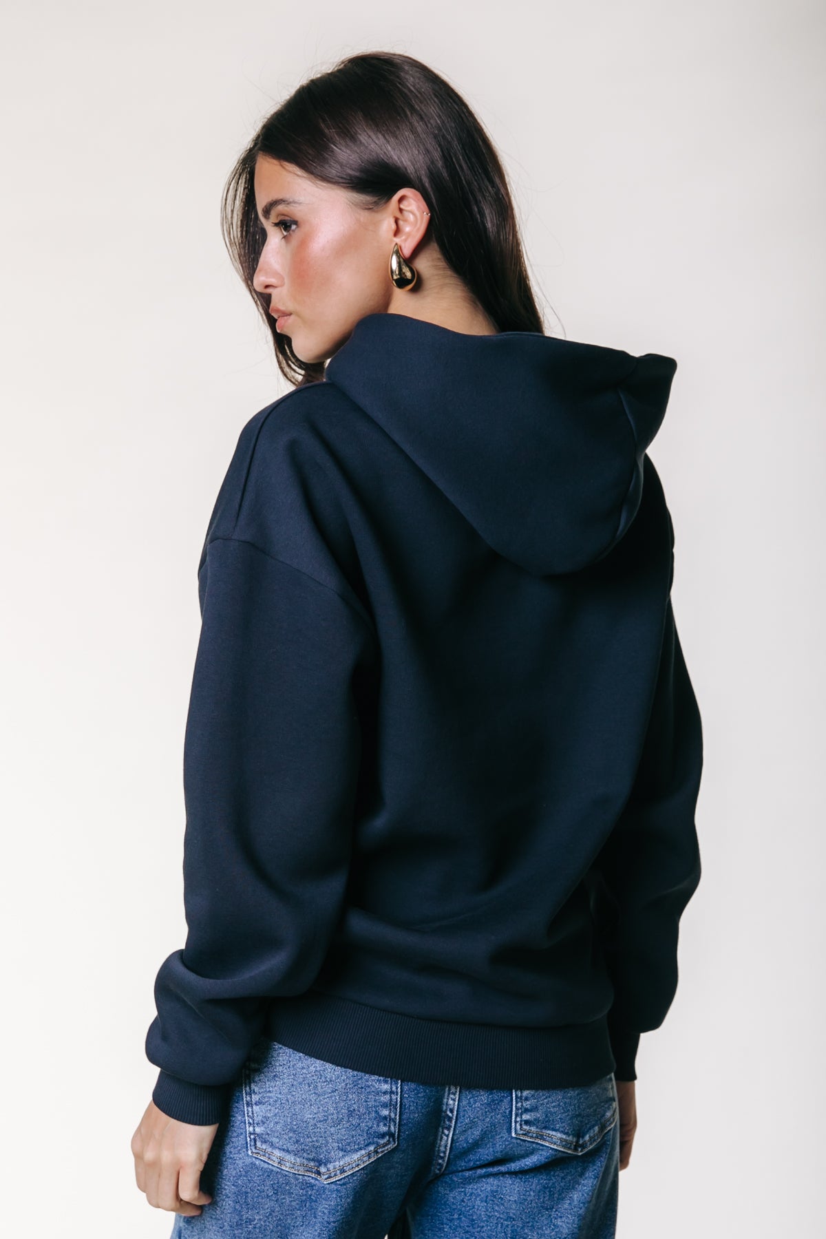 Label Hoodie | Dark Navy - Image 4