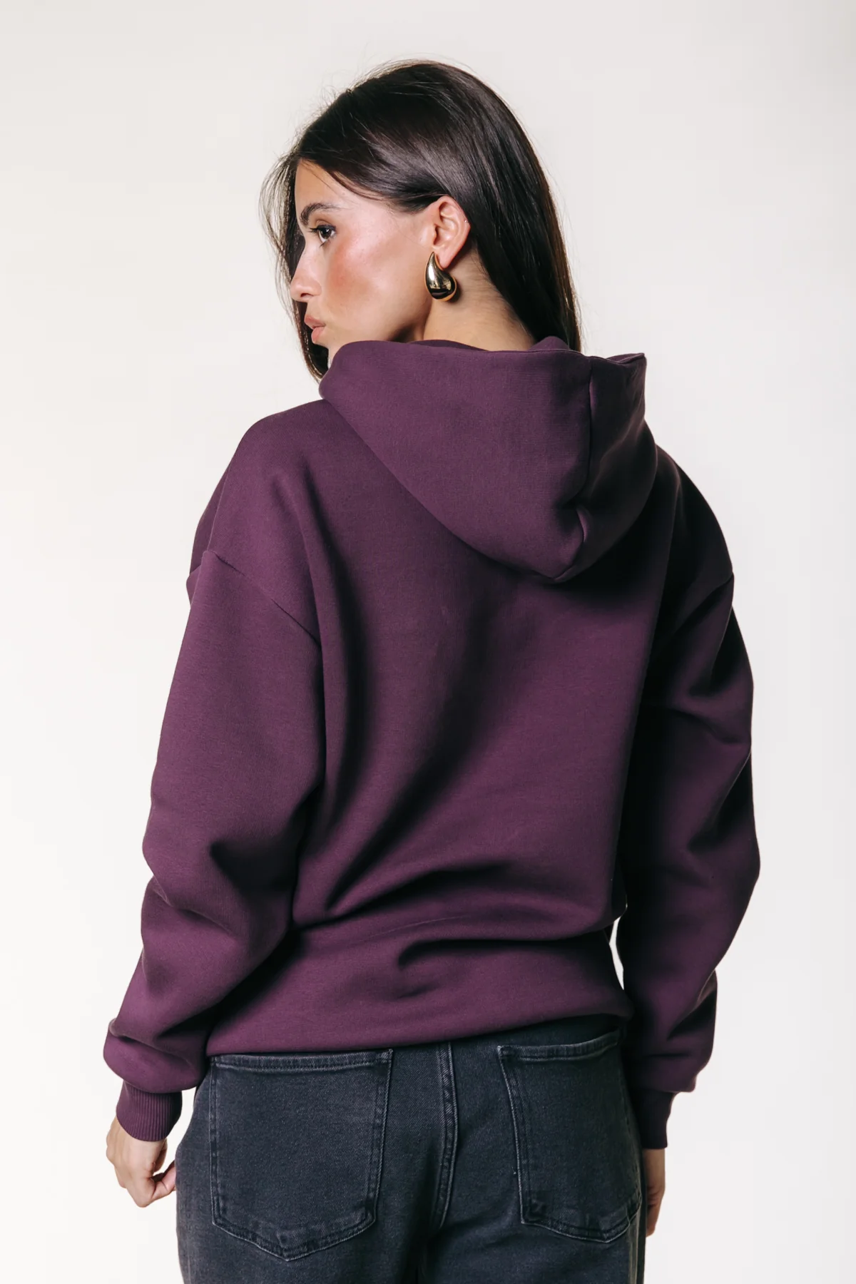Label Hoodie | Dark purple - Image 3