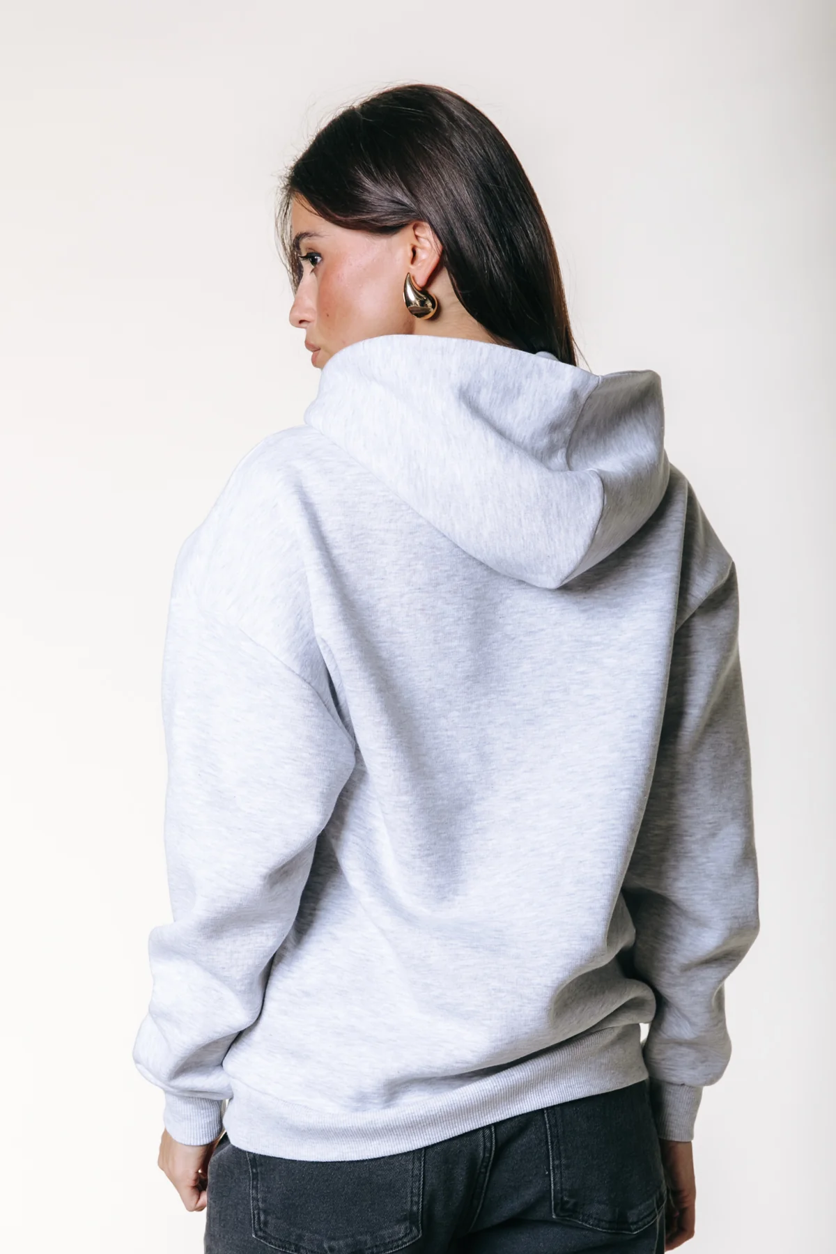 Label Hoodie | Light grey melange - Image 3
