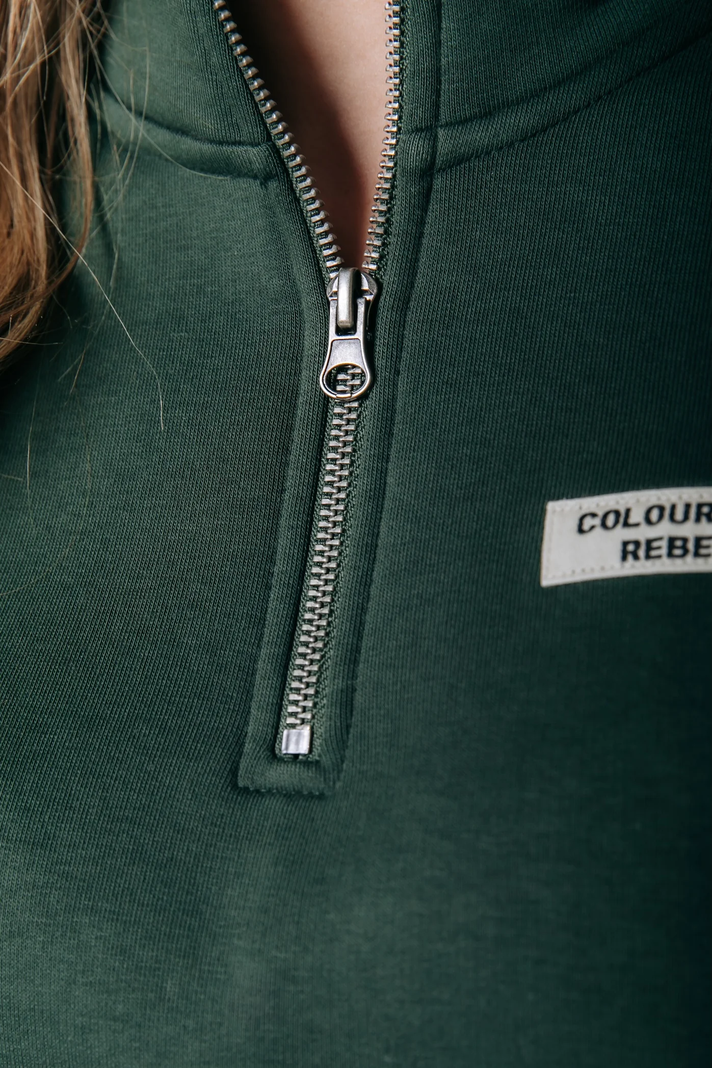Label Zip Sweat | Dark green - Image 3