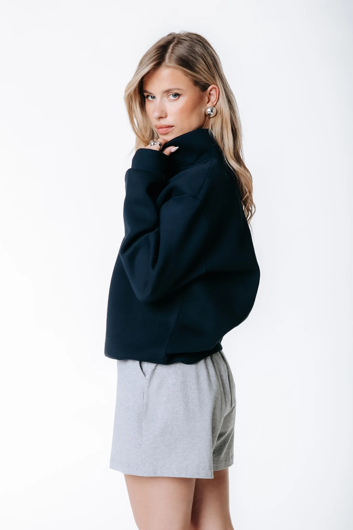 Label Zip Sweat | Dark Navy - Image 3