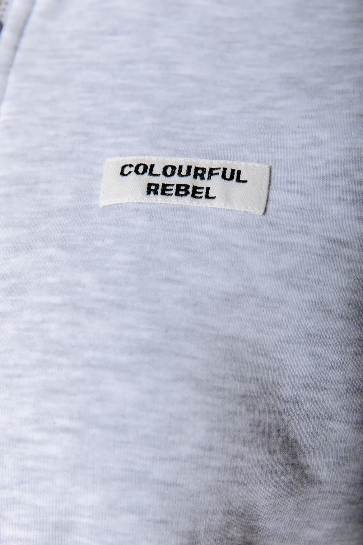 Label Zip Sweat | Light grey melange - Image 4