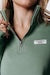 Label Zip Sweat | Olive Green - Image 3
