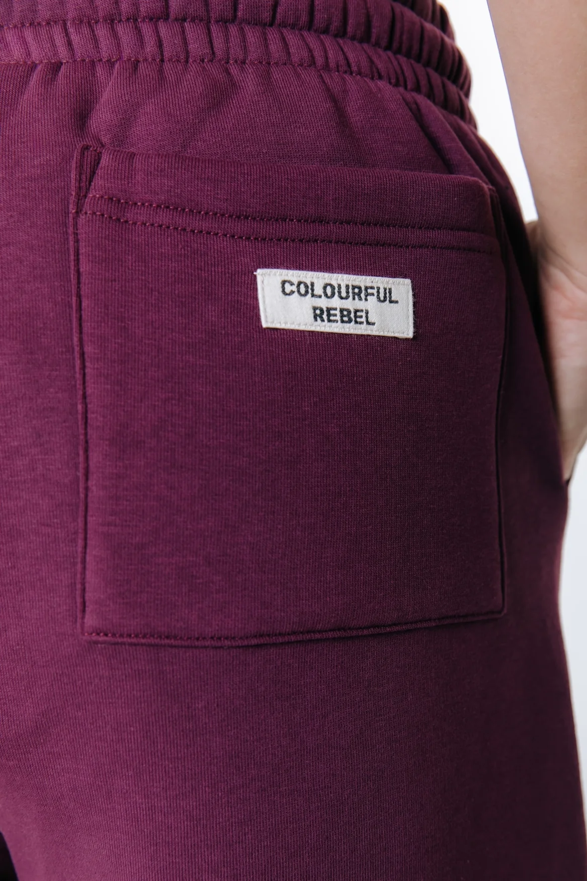 Label Sweatshorts | Merlot Red - Image 5