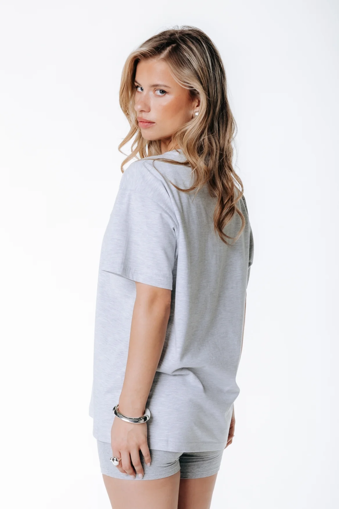 Label T-shirt | Light grey melange - Image 3