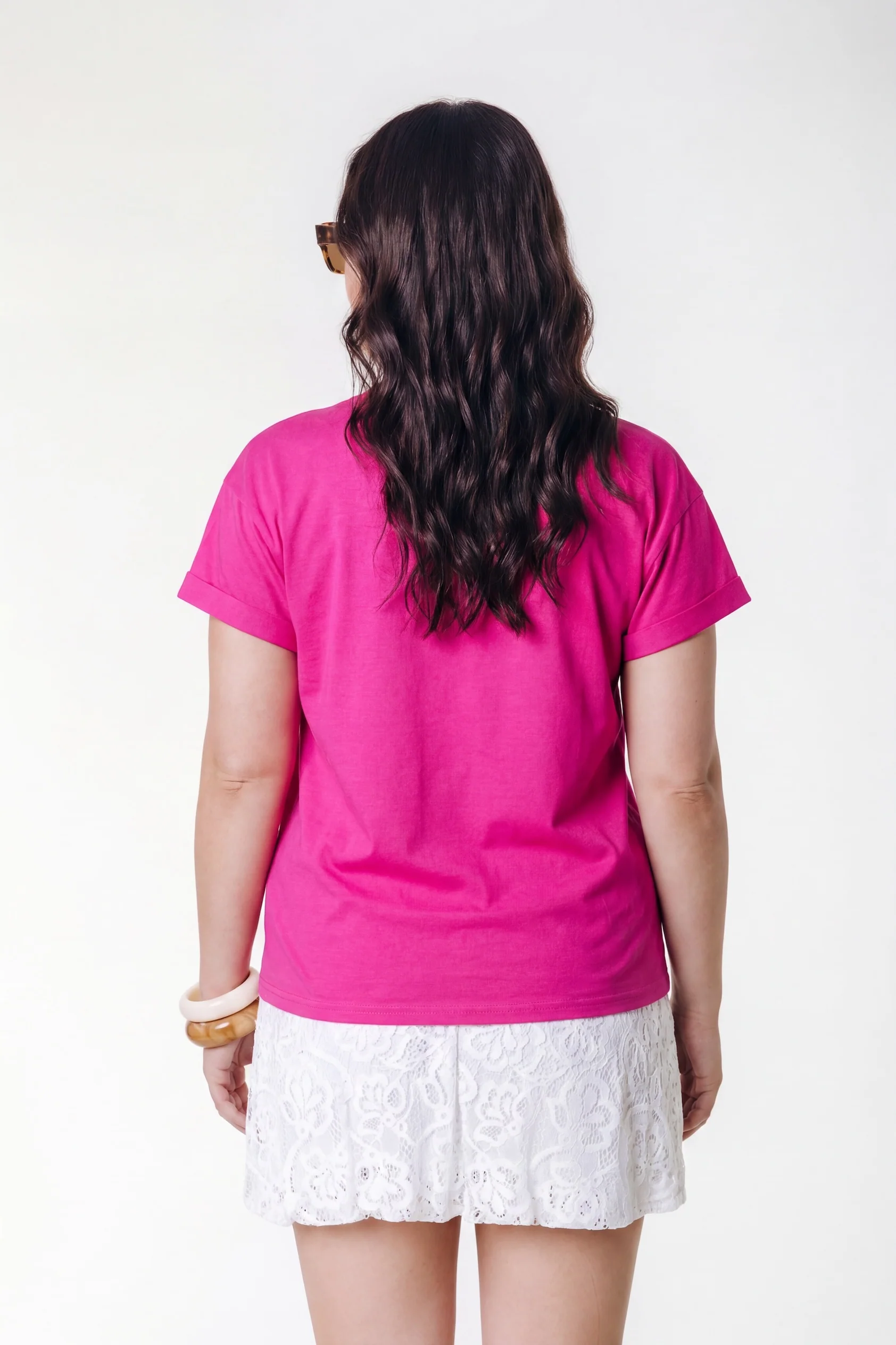 Uni Logo T-shirt | Dark fuchsia - Image 2