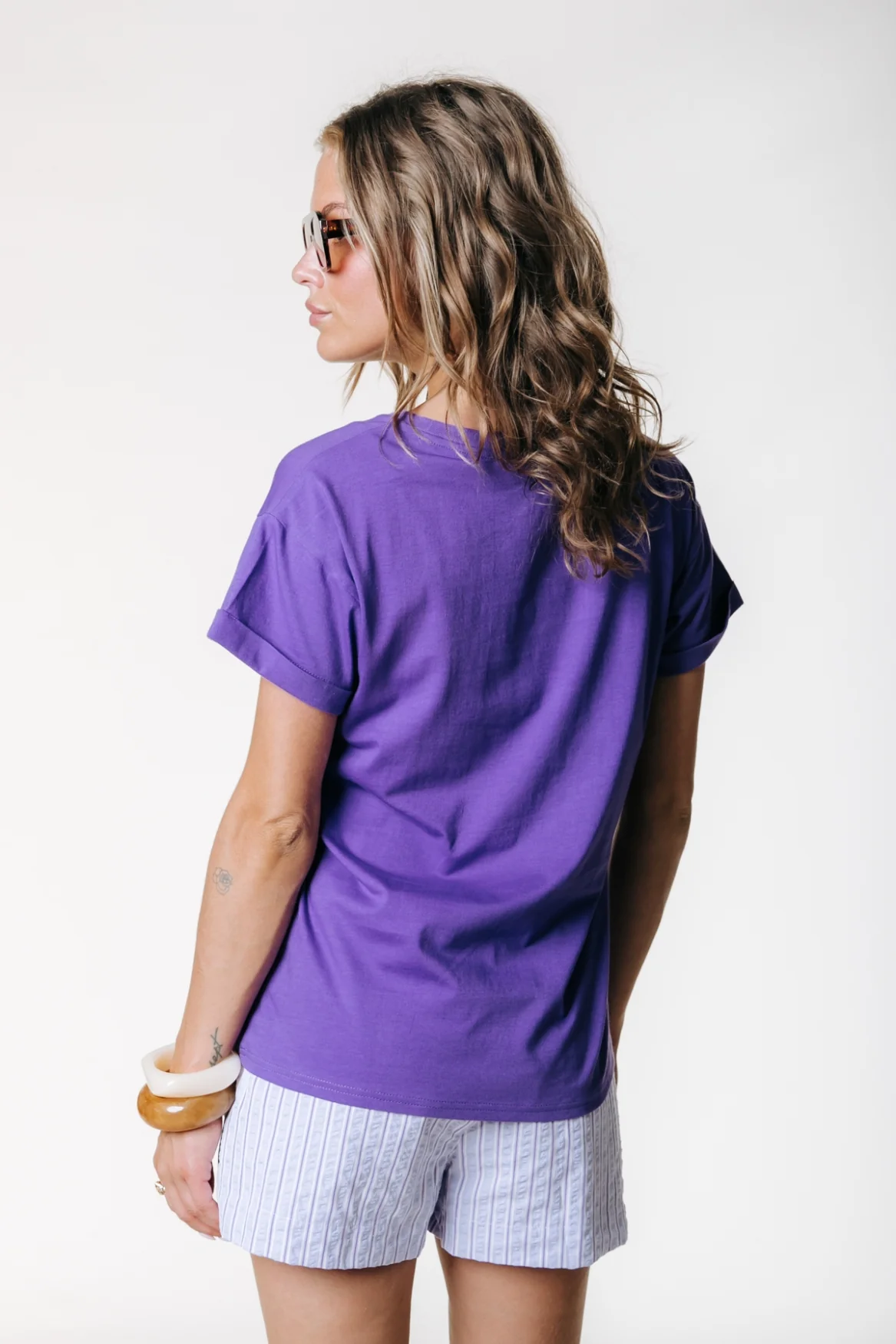 Uni Logo T-shirt | Dark Lavender - Image 3
