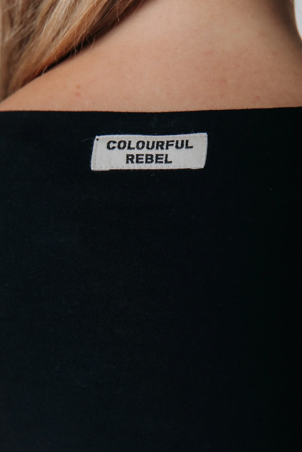 Fitted Boatneck Top | Black - Image 4