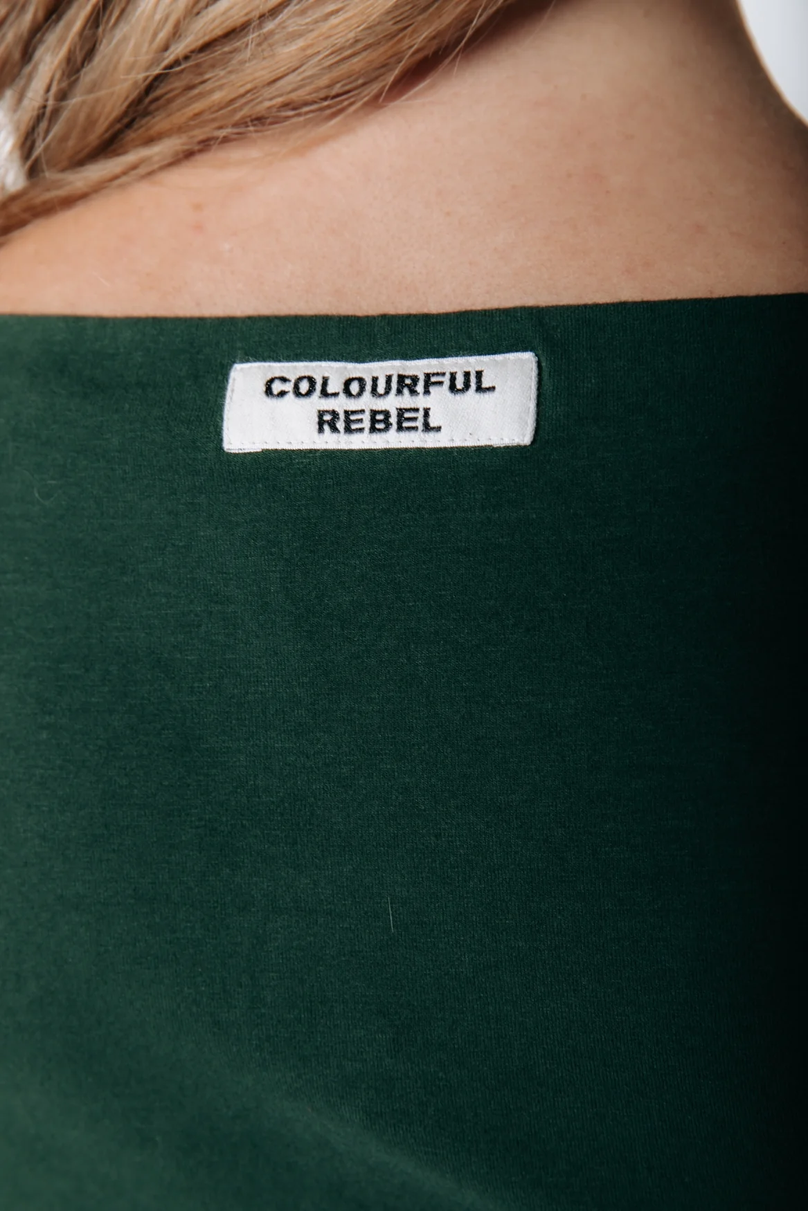 Fitted Boatneck Top | Dark green - Image 4