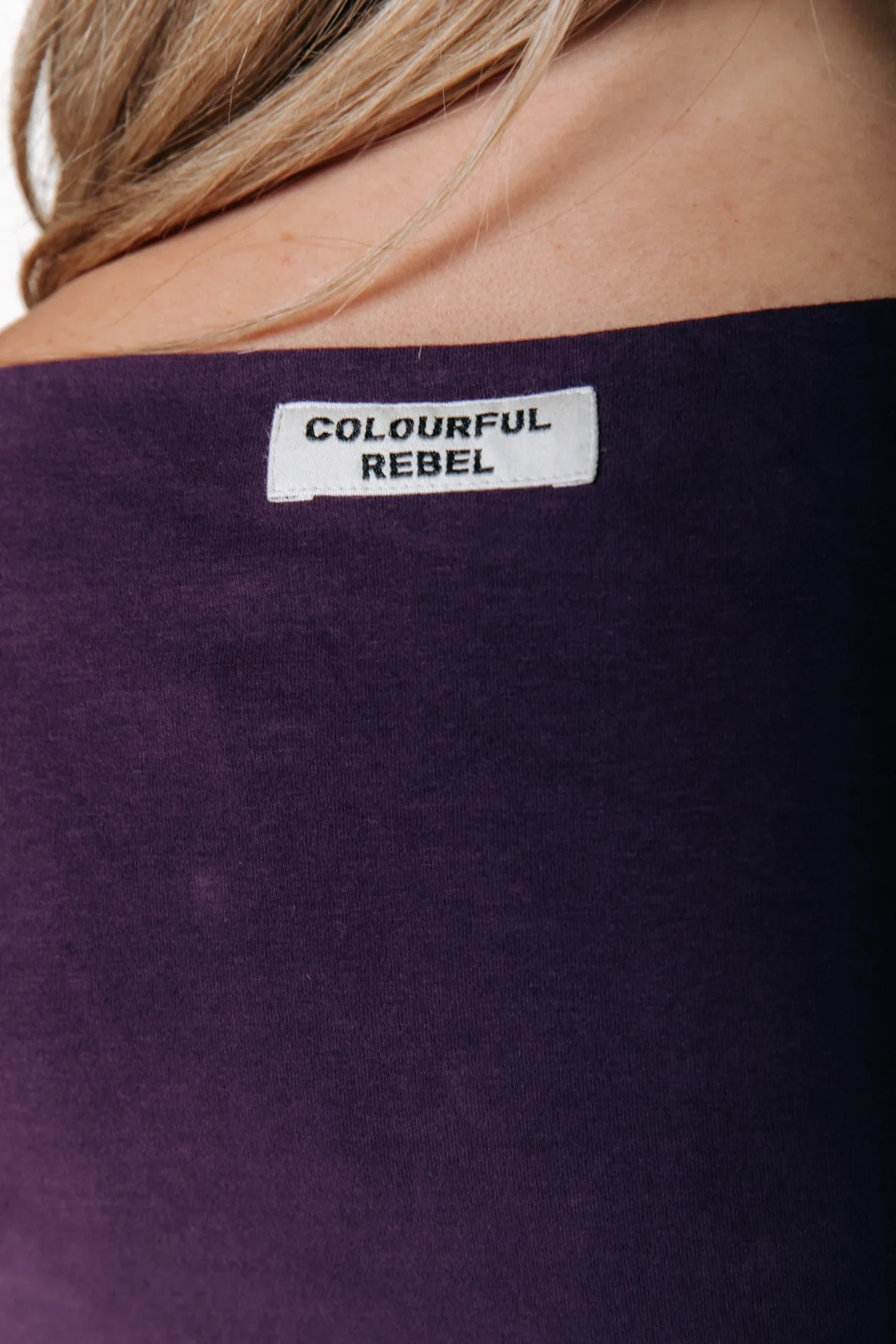 Fitted Boatneck Top | Dark purple - Image 4