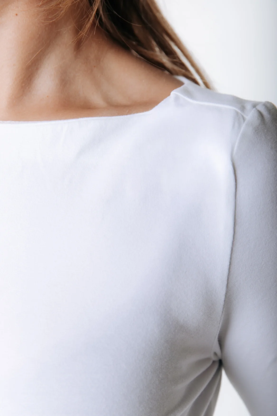 Fitted Boatneck Top | Optic white - Image 4