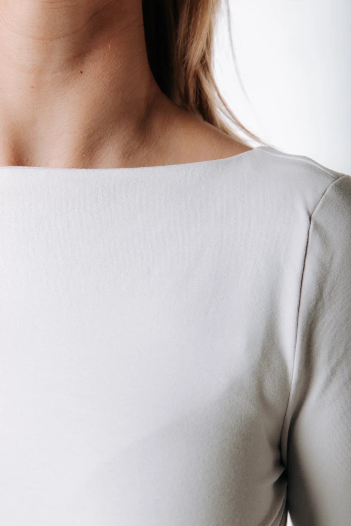 Fitted Boatneck Top | Stone - Image 3