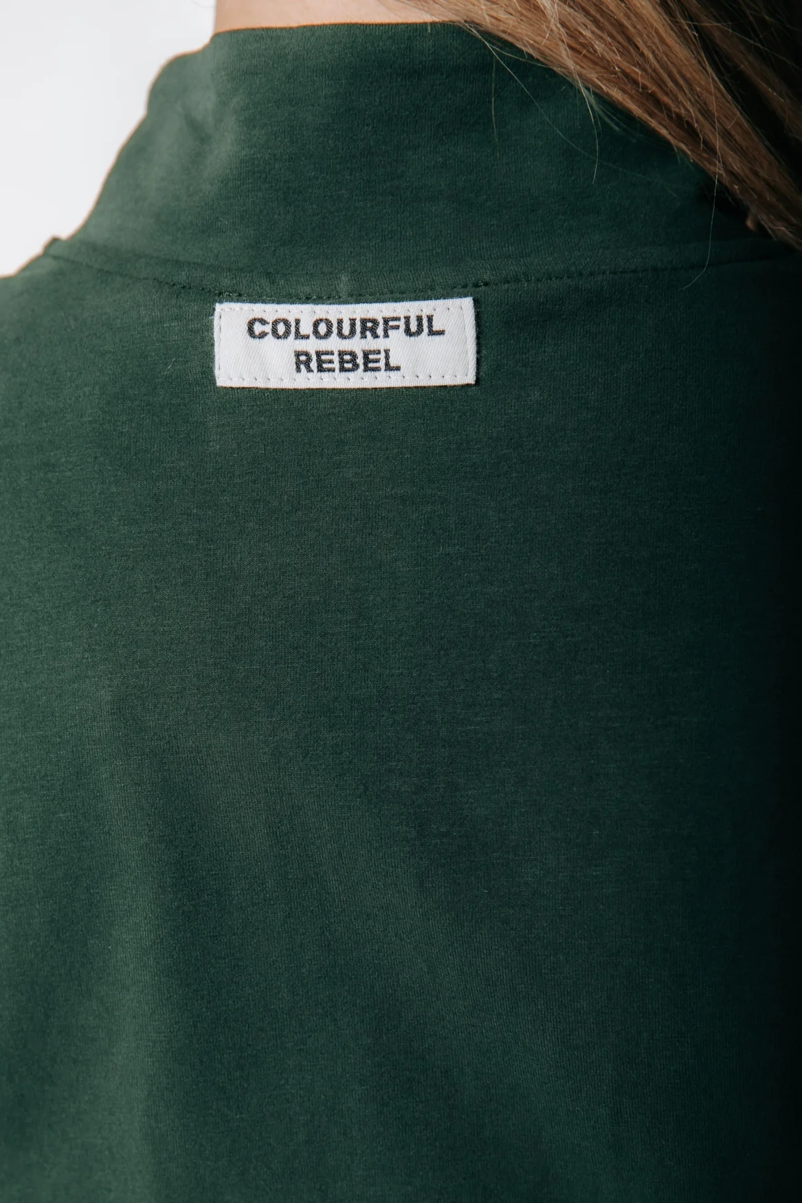 Fitted Full Zip Top | Dark green - Image 5