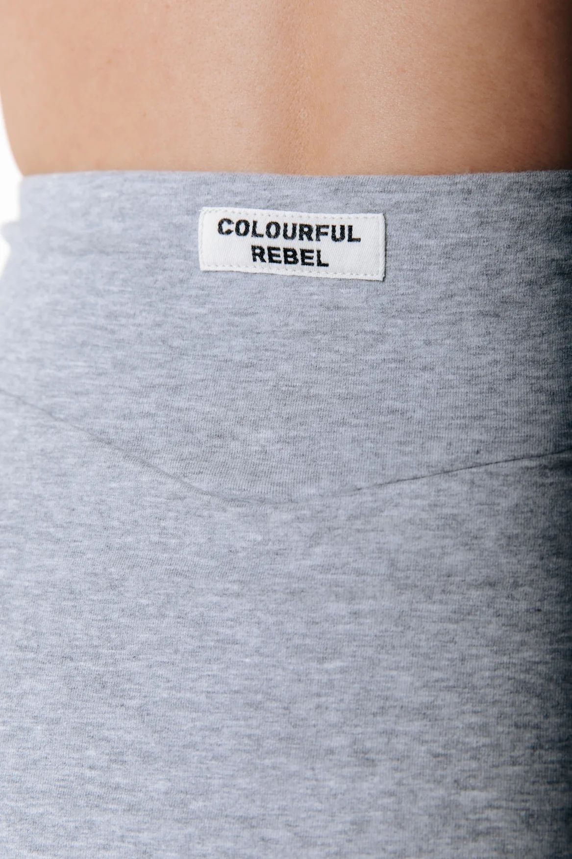 Fitted Skort | Medium grey melange - Image 5