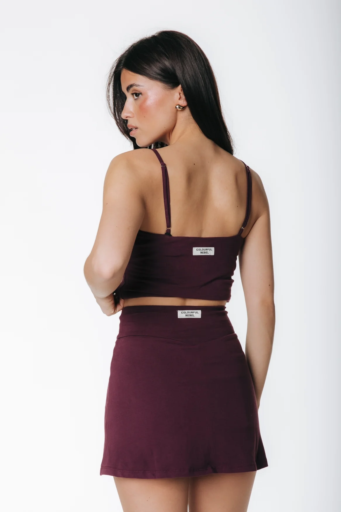 Fitted Skort | Merlot Red - Image 5