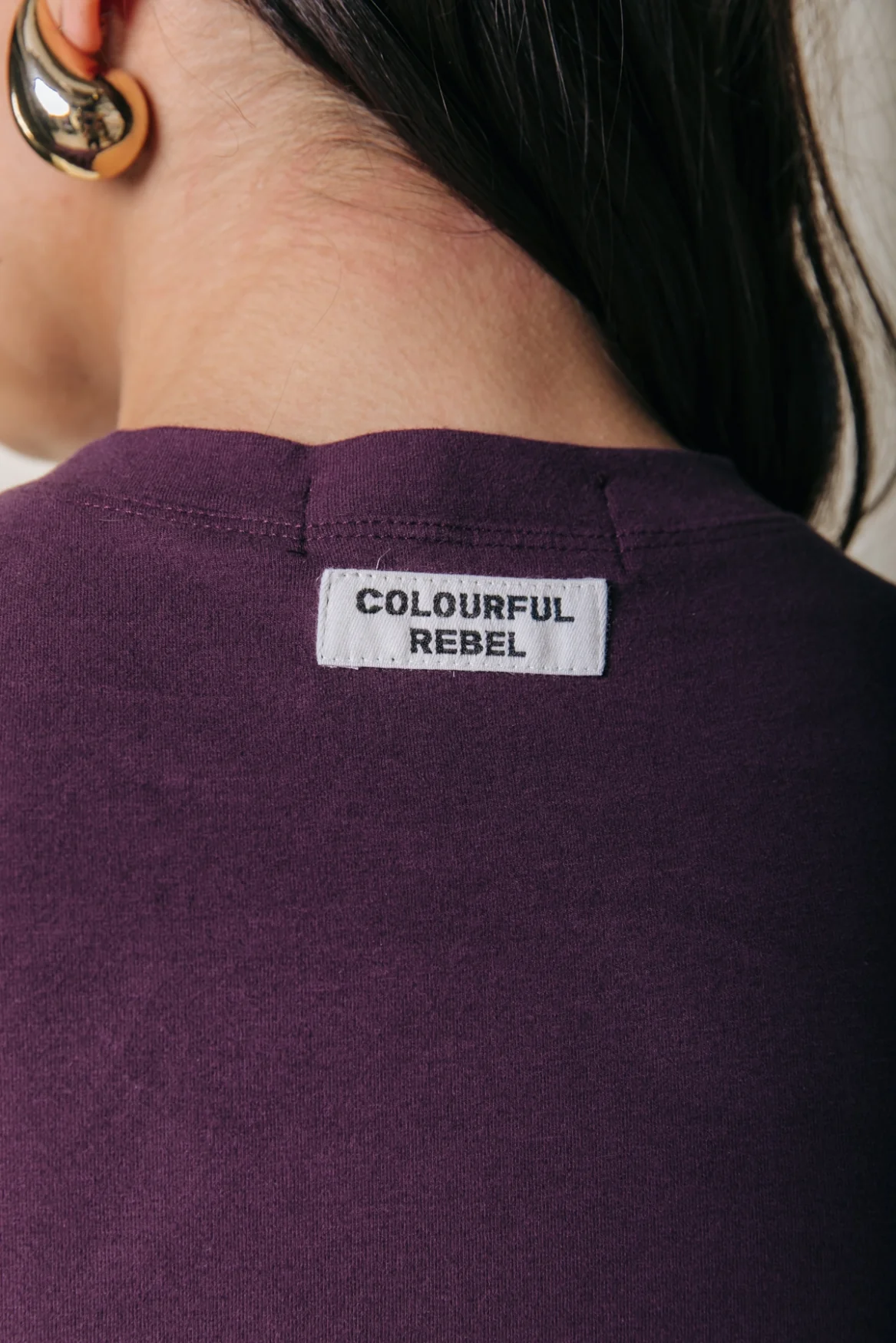 Fitted T-shirt | Dark purple - Image 4
