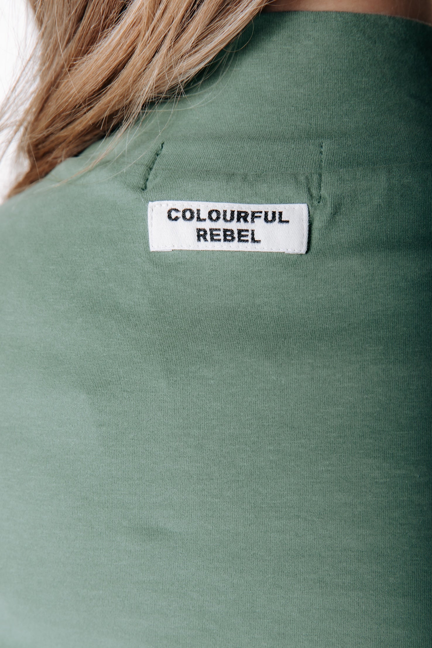 Fitted Turtleneck Top | Olive Green - Image 3