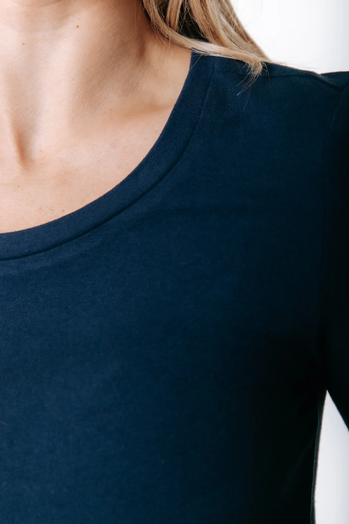 Fitted Wideneck Top | Dark Navy - Image 3
