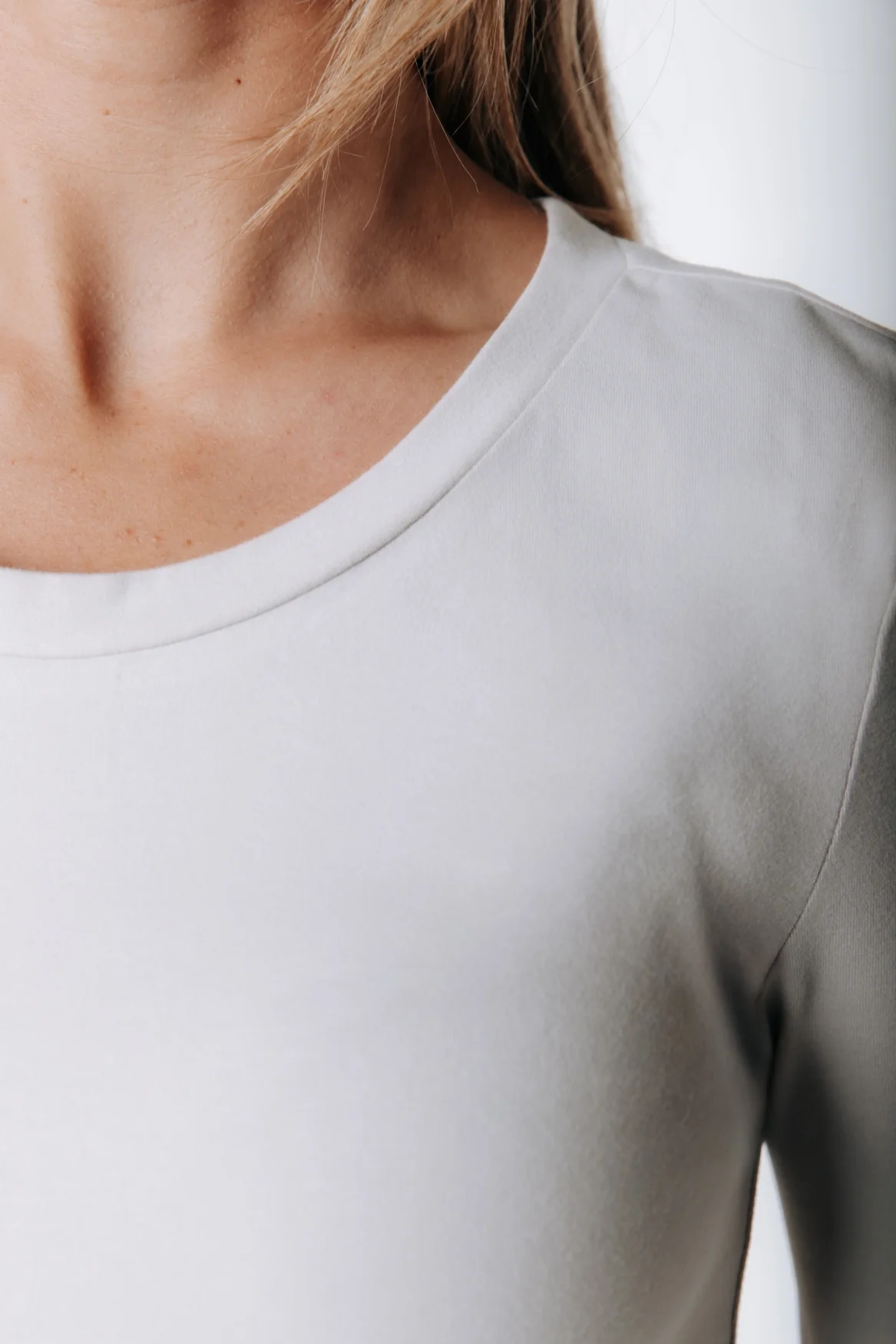 Fitted Wideneck Top | Stone - Image 4