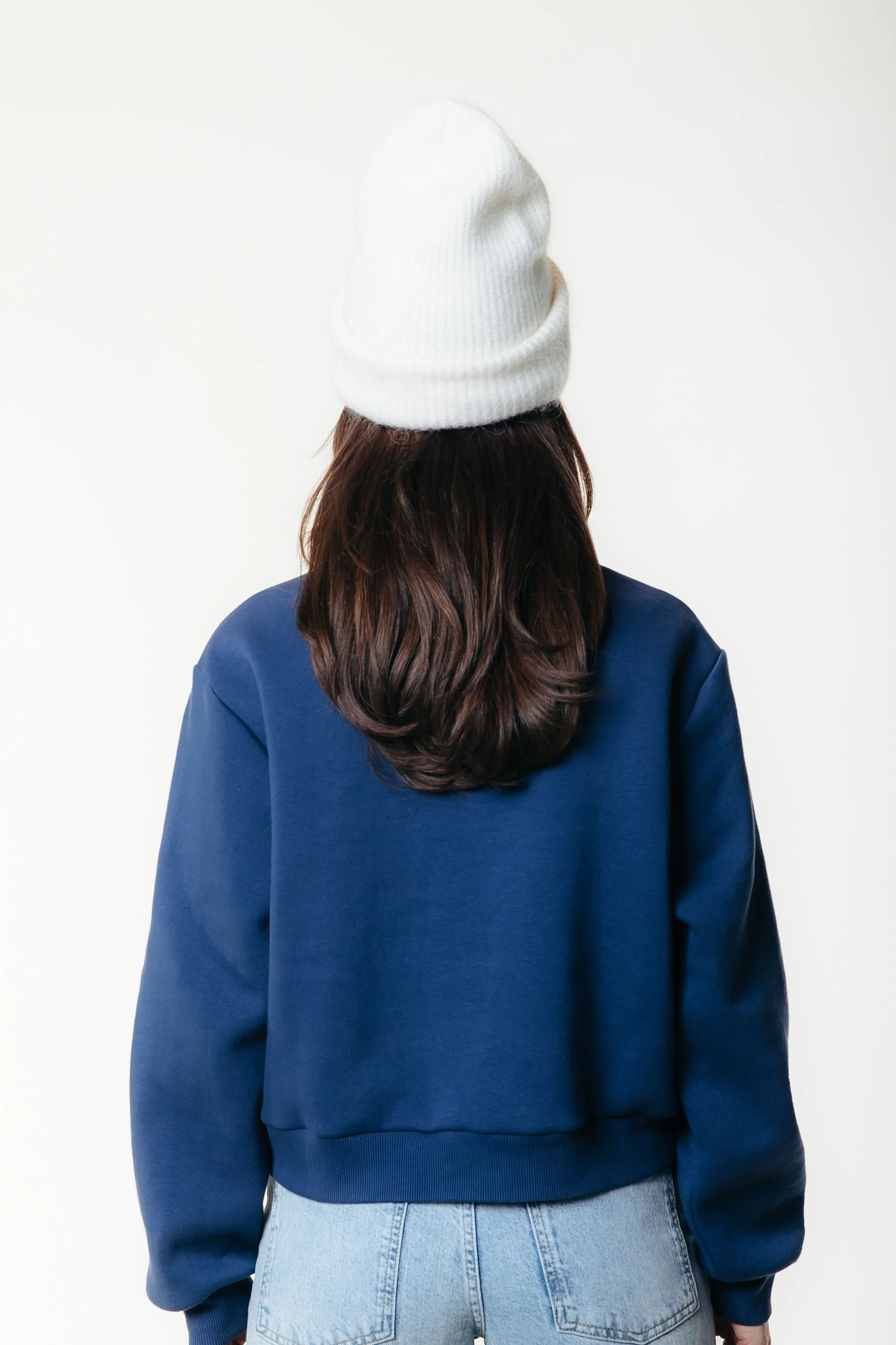 Uni Logo Zip Sweat | Deep Cobalt - Image 2